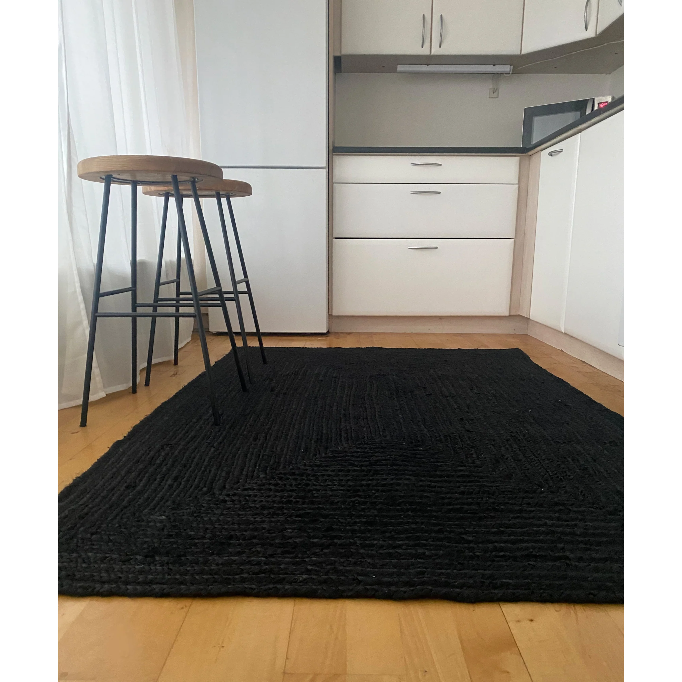 Alex - Tapis en jute noire 180 x 120 cm - Image 4
