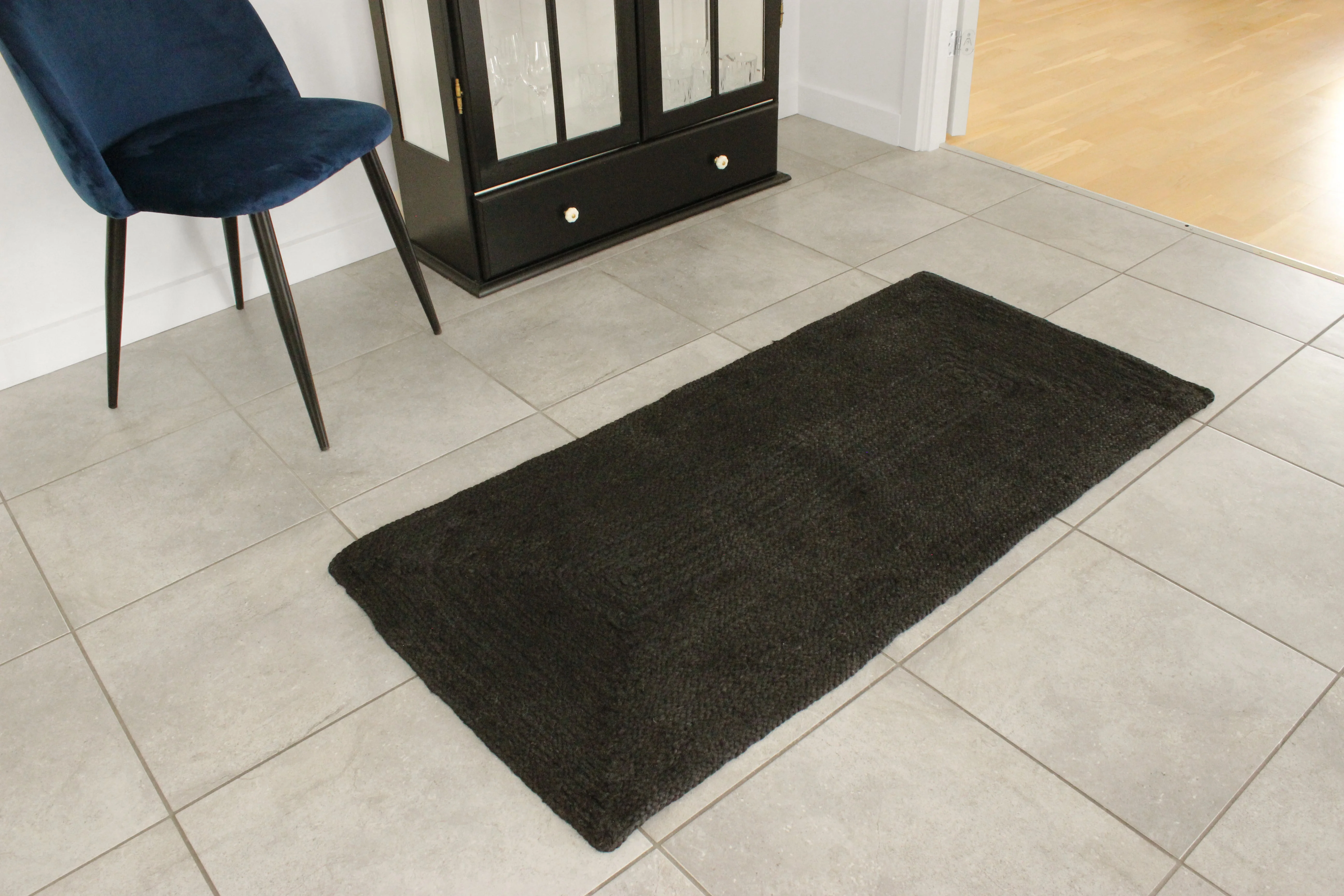 Alex - Tapis en jute noire 90 x 60 cm - Image 3