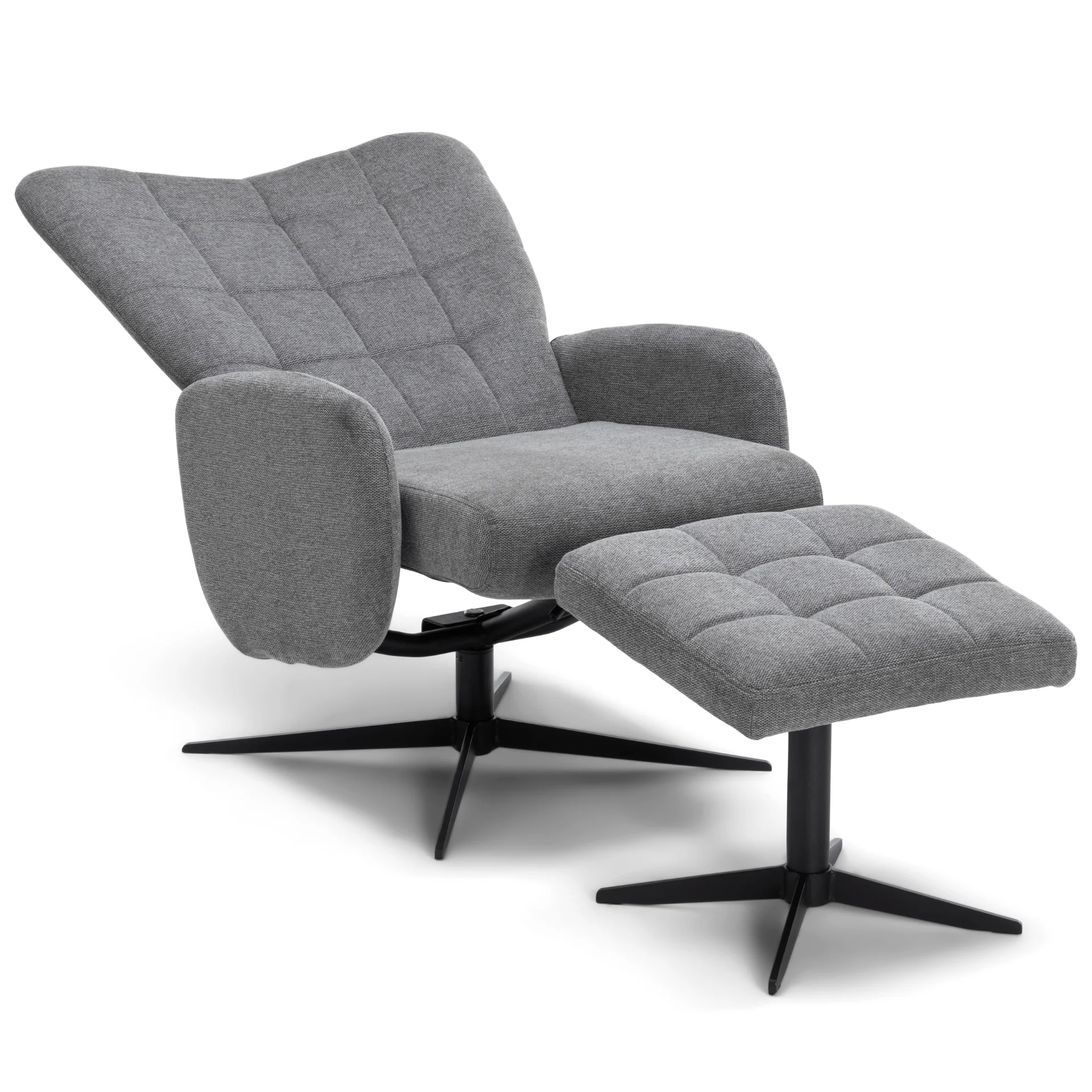 Alfred - Fauteuil inclinable avec repose-pieds - Gris - Image 4