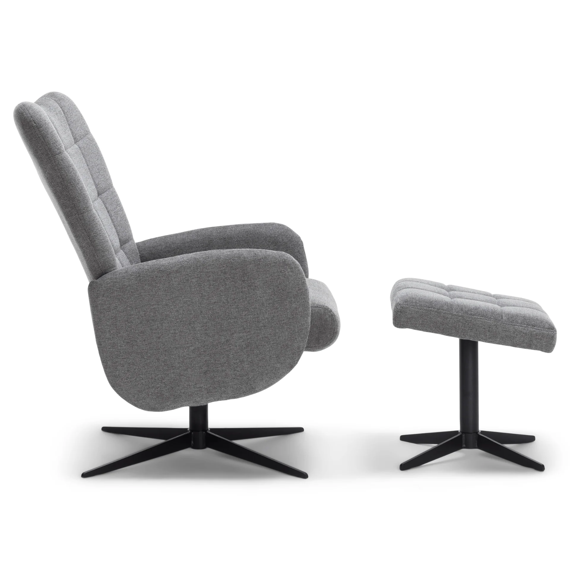 Alfred - Fauteuil inclinable avec repose-pieds - Gris - Image 7