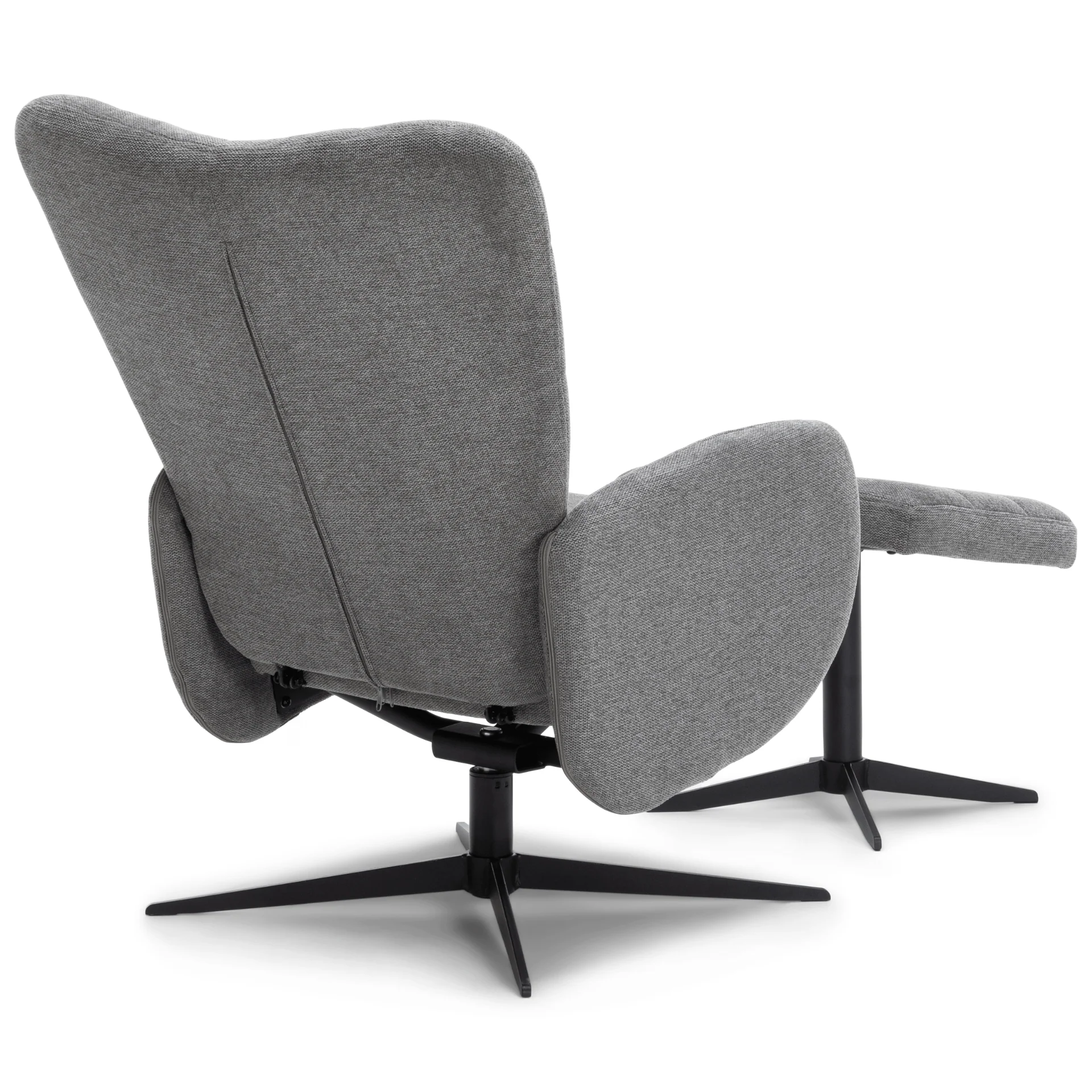 Alfred - Fauteuil inclinable avec repose-pieds - Gris - Image 8