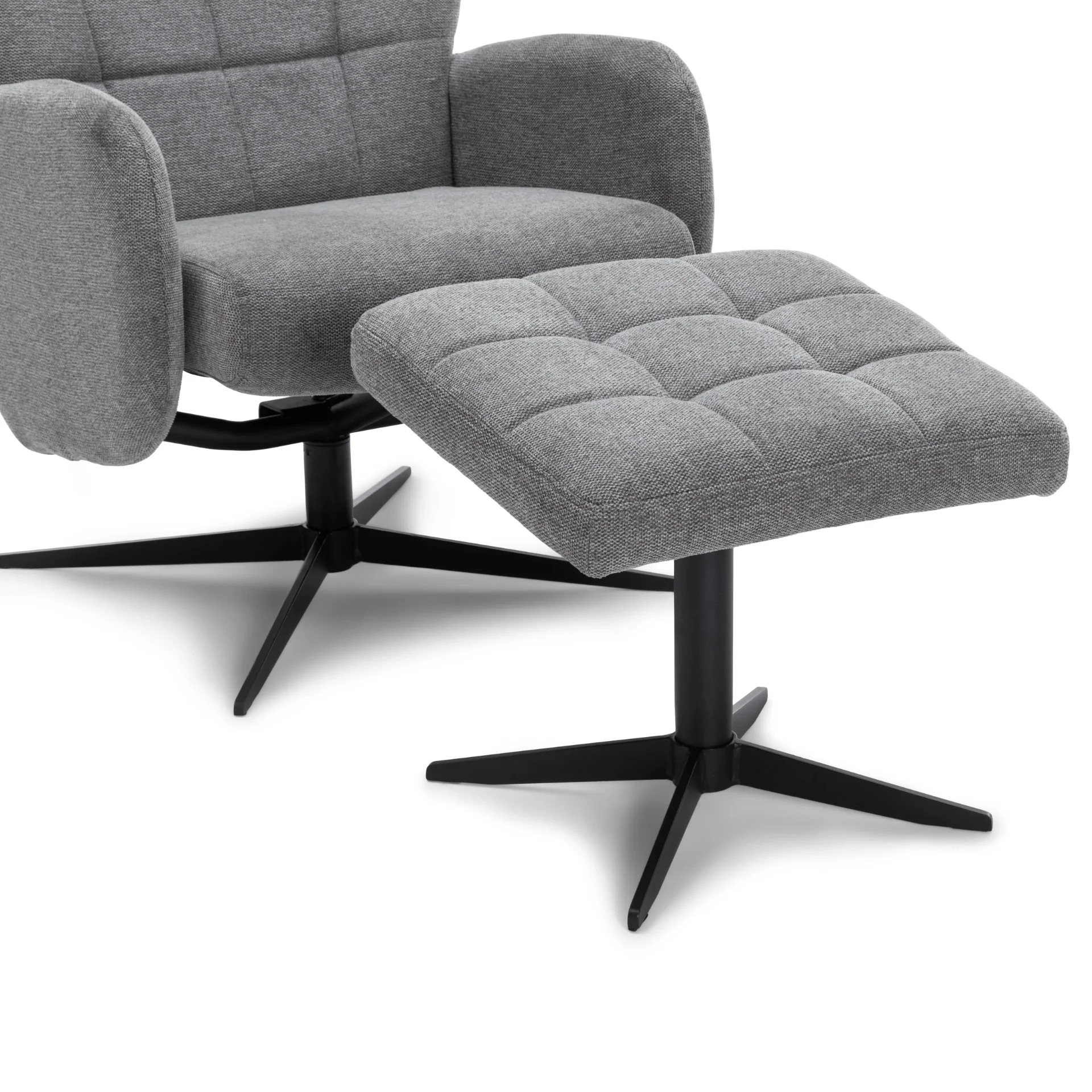 Alfred - Fauteuil inclinable avec repose-pieds - Gris - Image 9