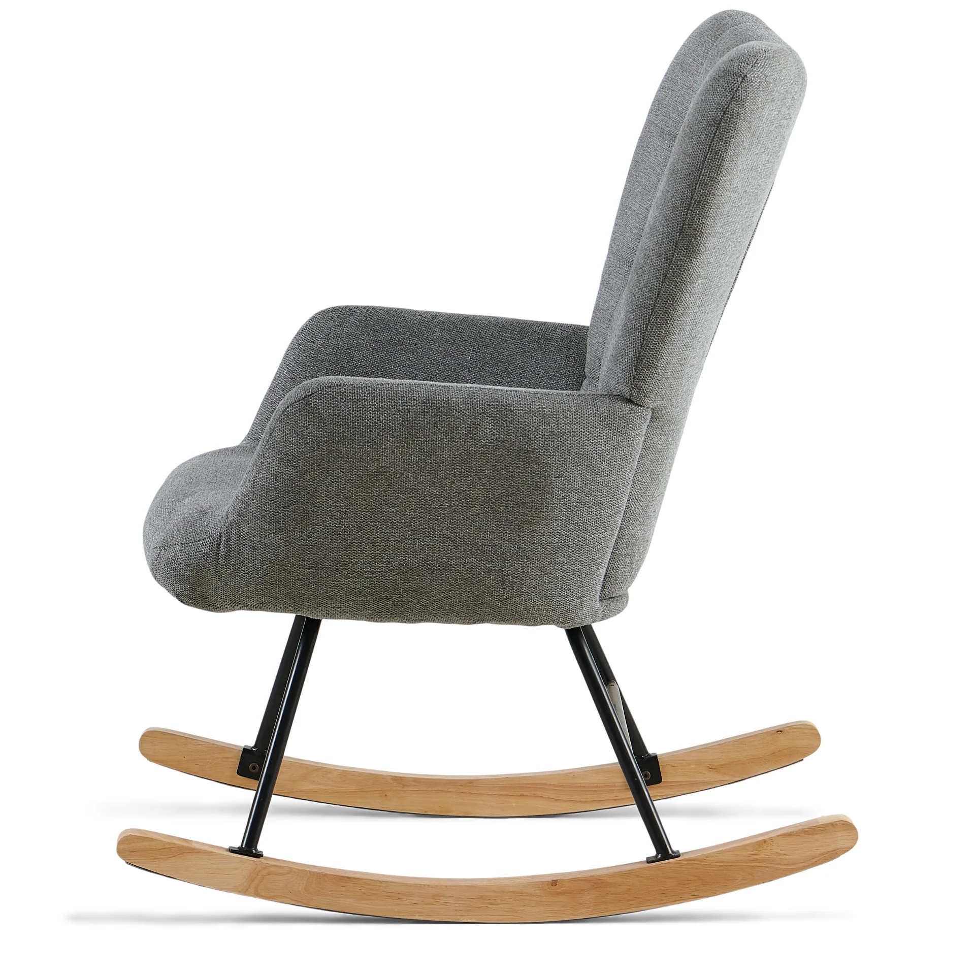 Allison fauteuil à bascule avec accoudoirs - textile gris - Image 3