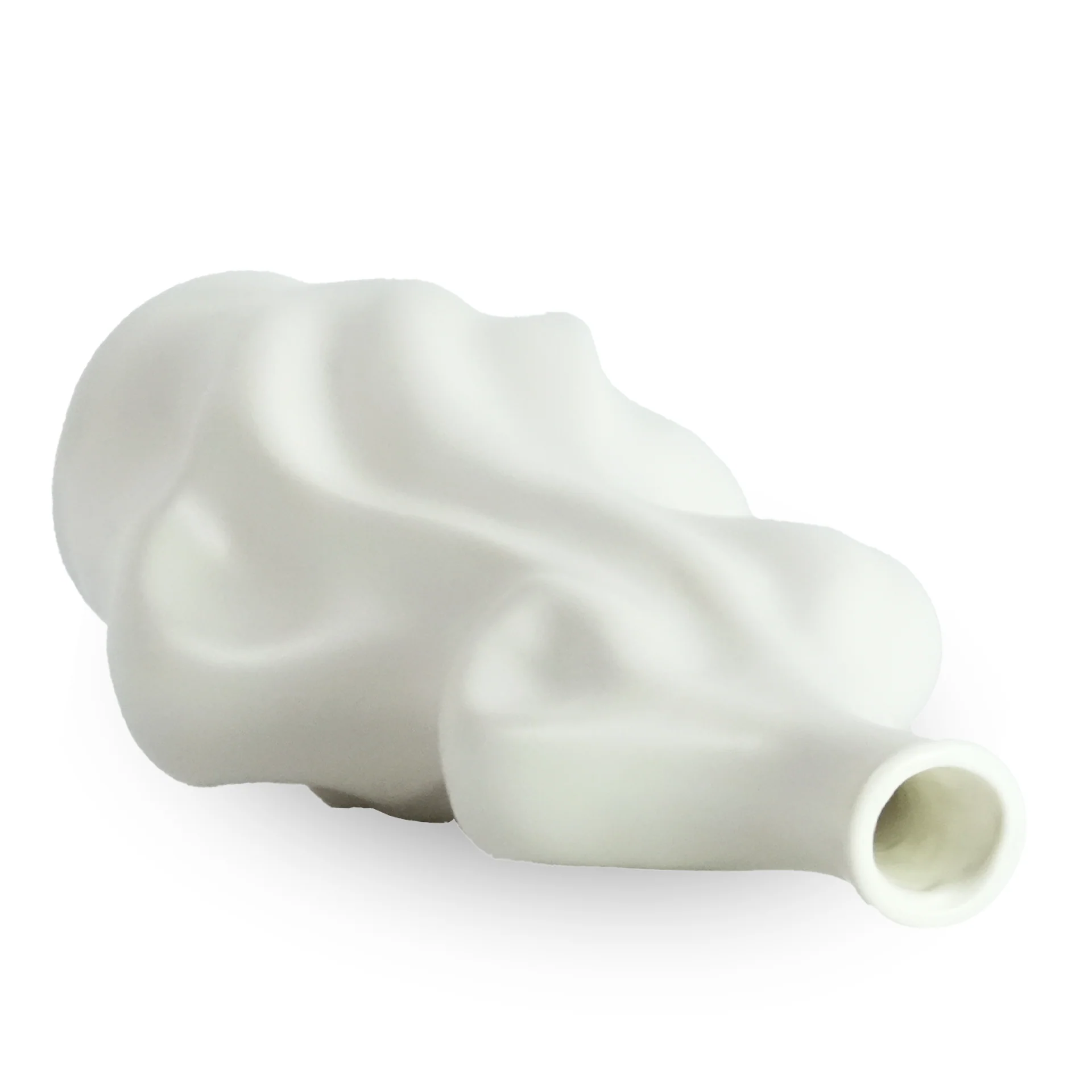Alva - Vase en céramique blanche 25 cm - Image 3