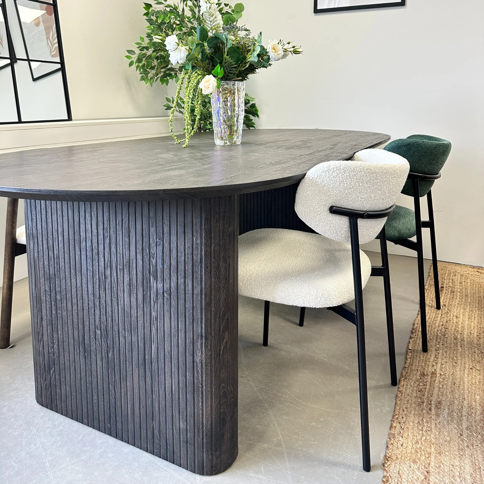 Amelia - Table de salle à manger en chêne fumé 200 x 100 cm - Image 3