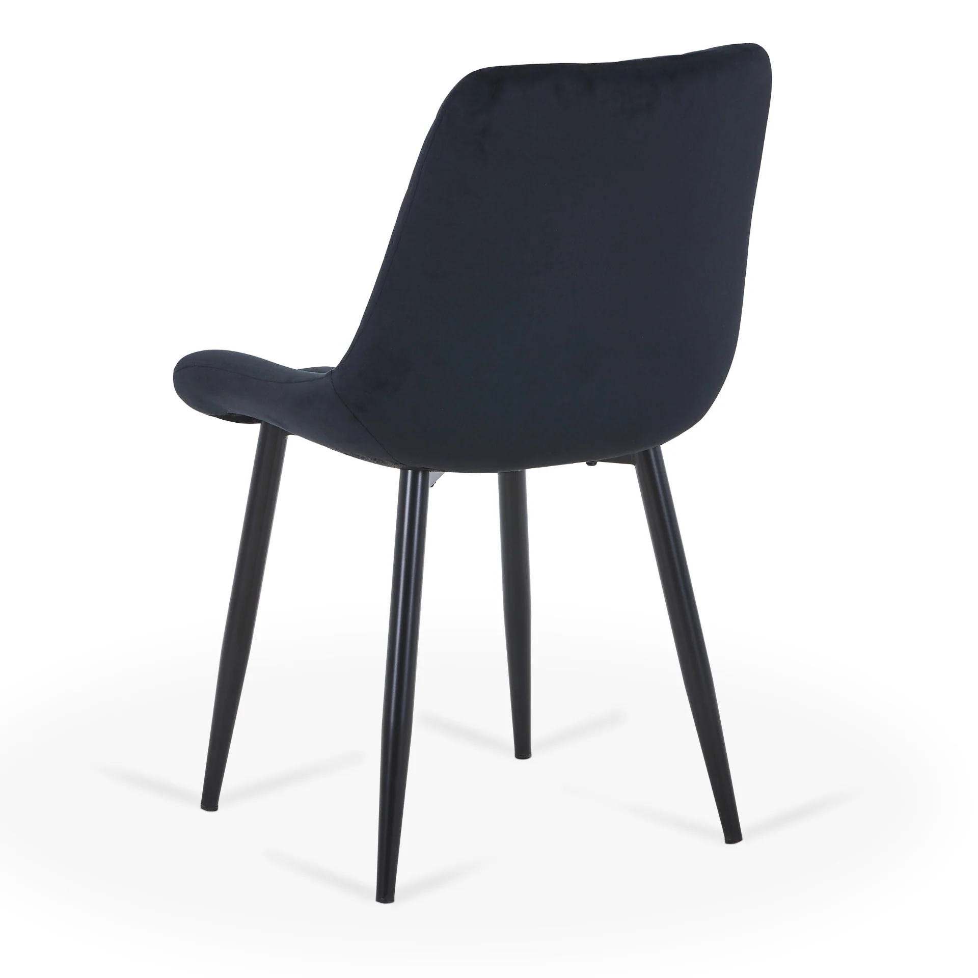 Amina - Chaise de salle à manger en velours noir - Image 2