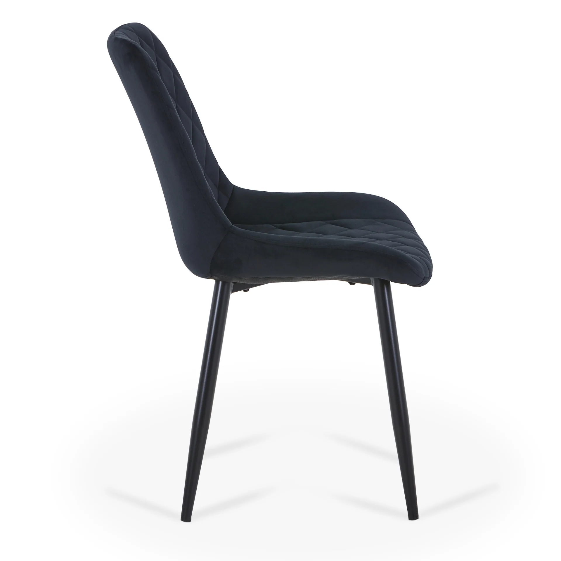 Amina - Chaise de salle à manger en velours noir - Image 3
