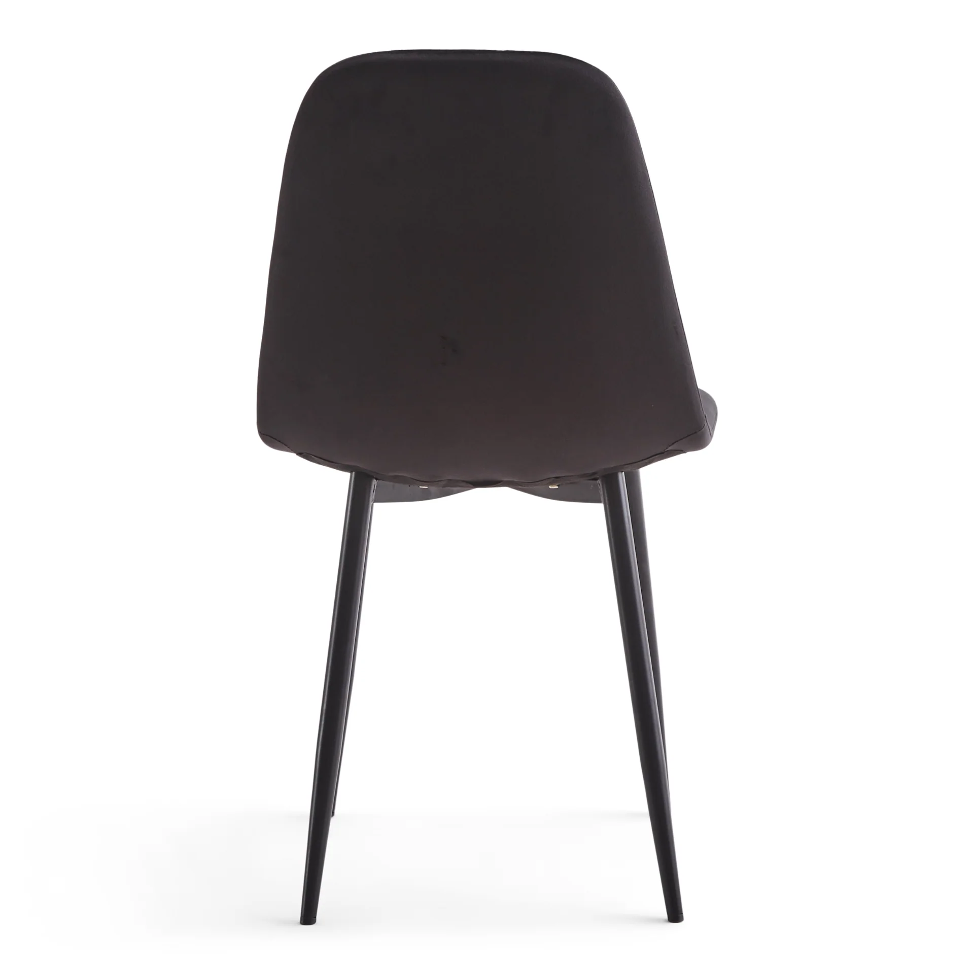 Anna - Chaise de salle à manger rembourrée en velours noir - Image 5