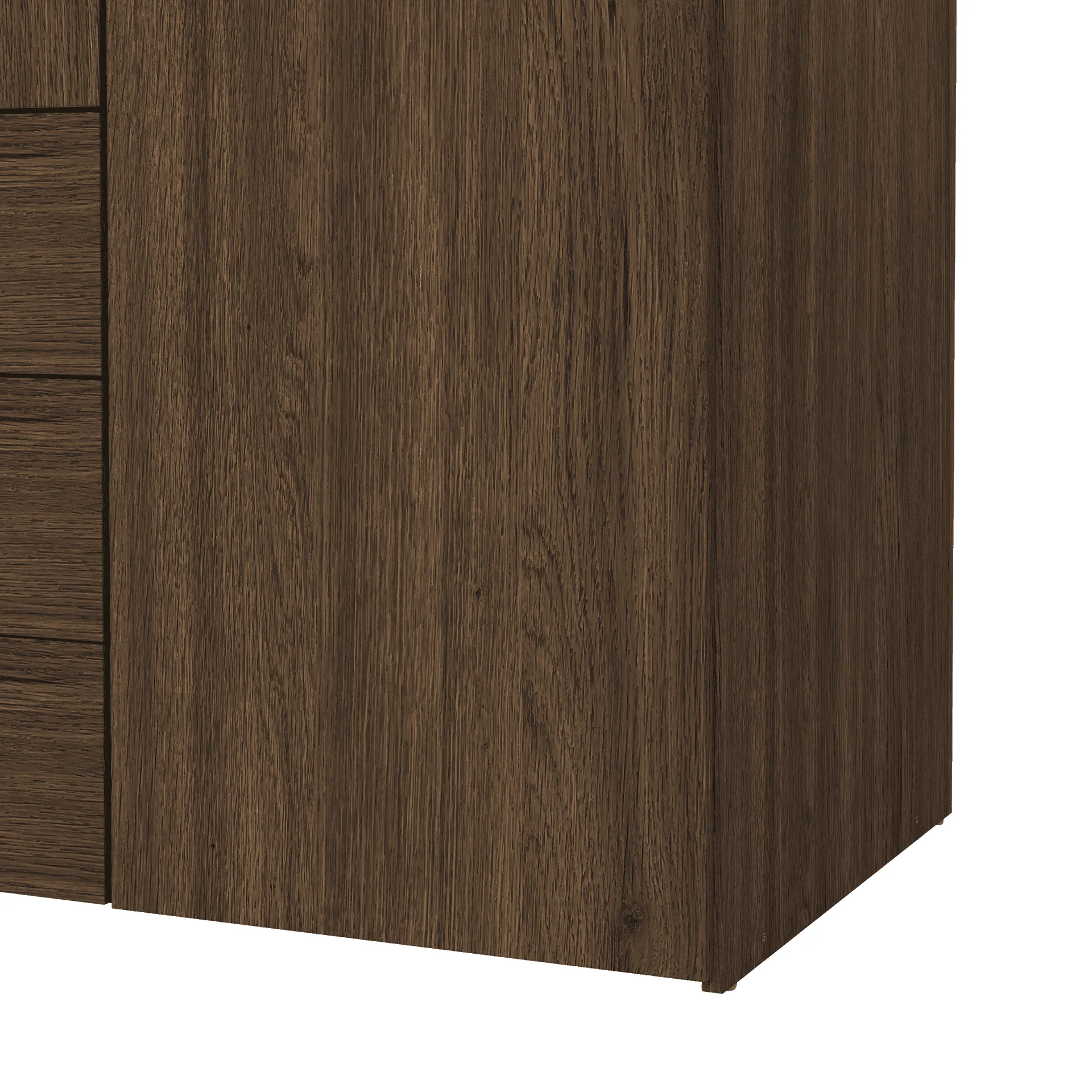 Malia armoire couleur chêne fumé 4 portes 3 tiroirs - Image 6