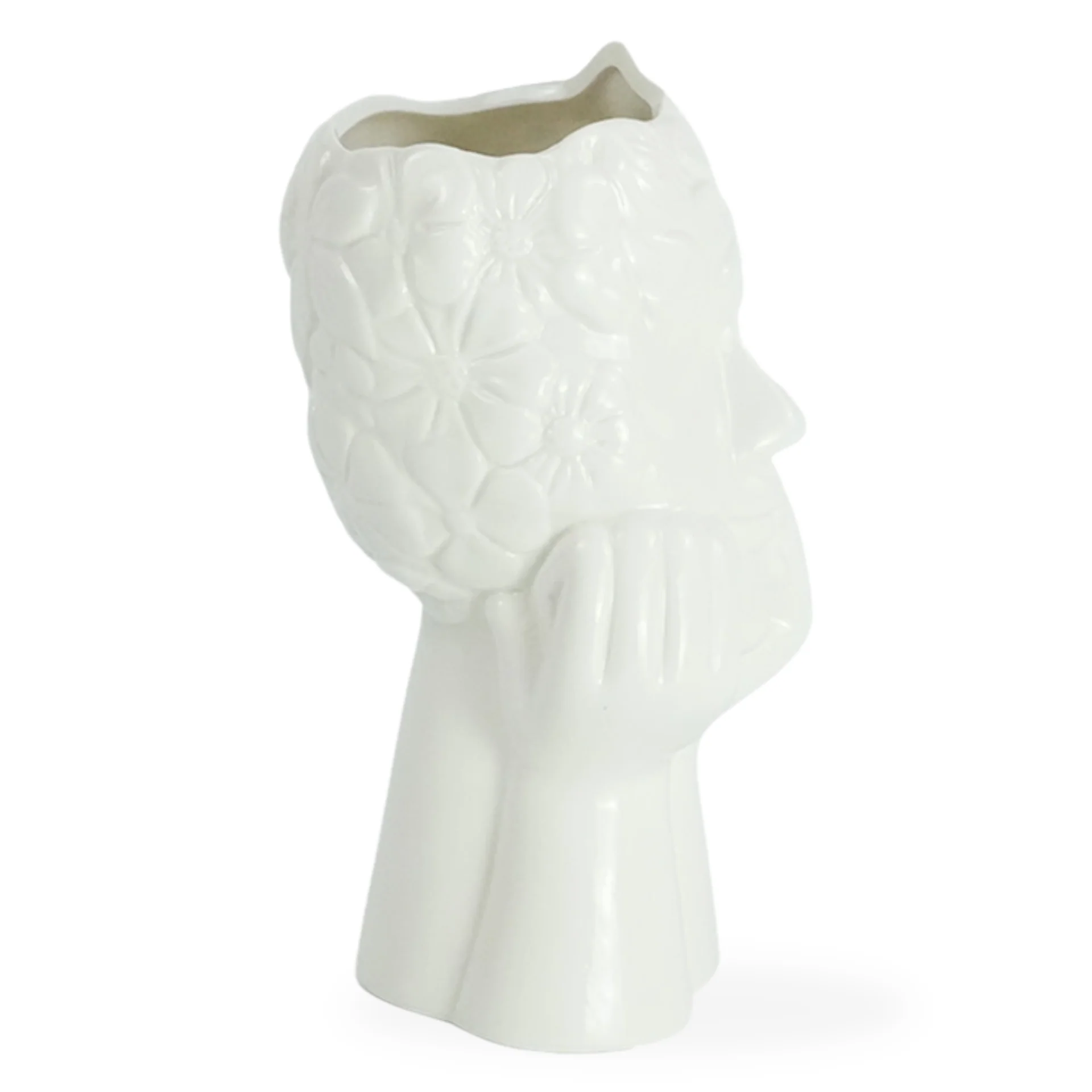 Asti - Vase en céramique blanche 19,8 cm - Image 3