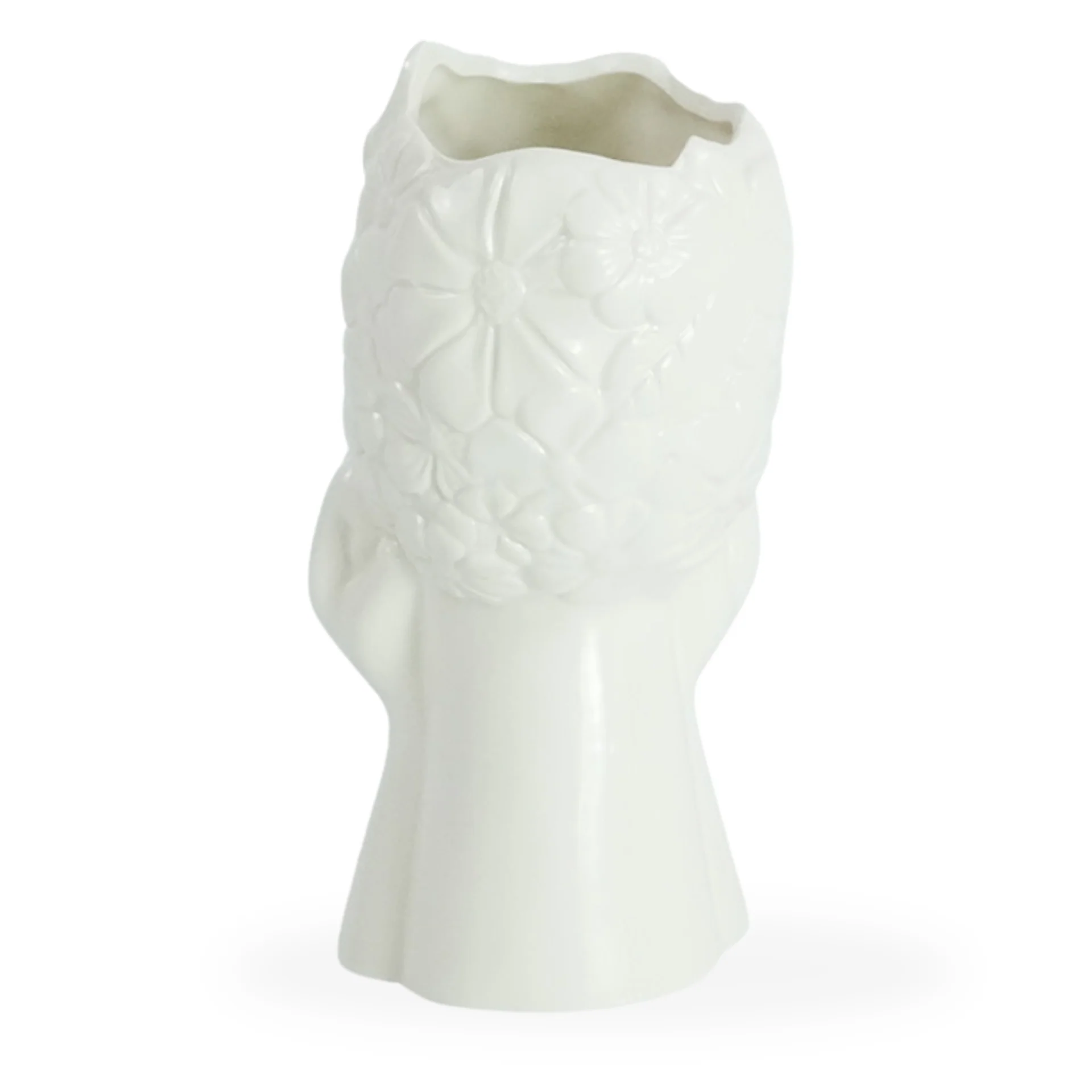 Asti - Vase en céramique blanche 19,8 cm - Image 4