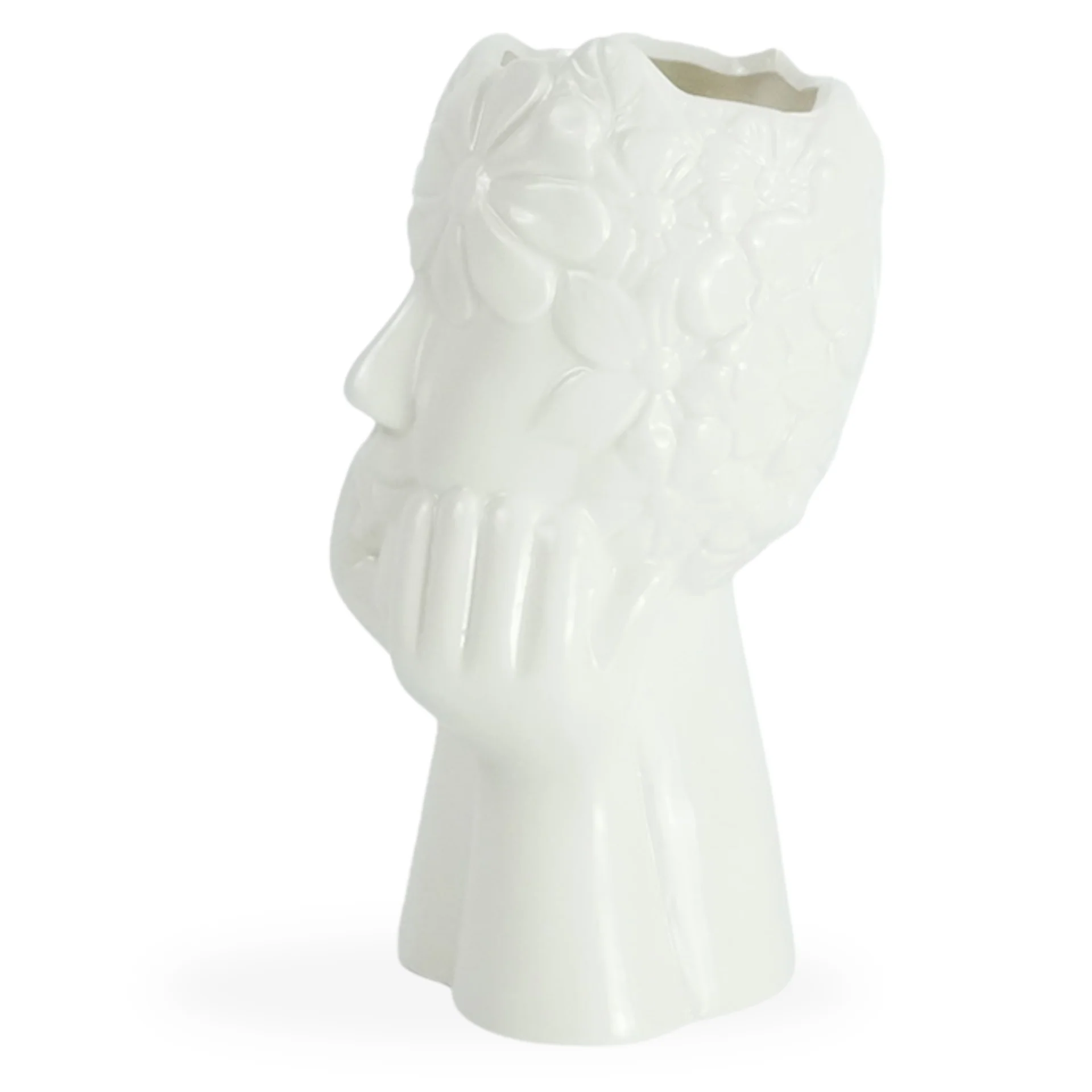 Asti - Vase en céramique blanche 19,8 cm - Image 5