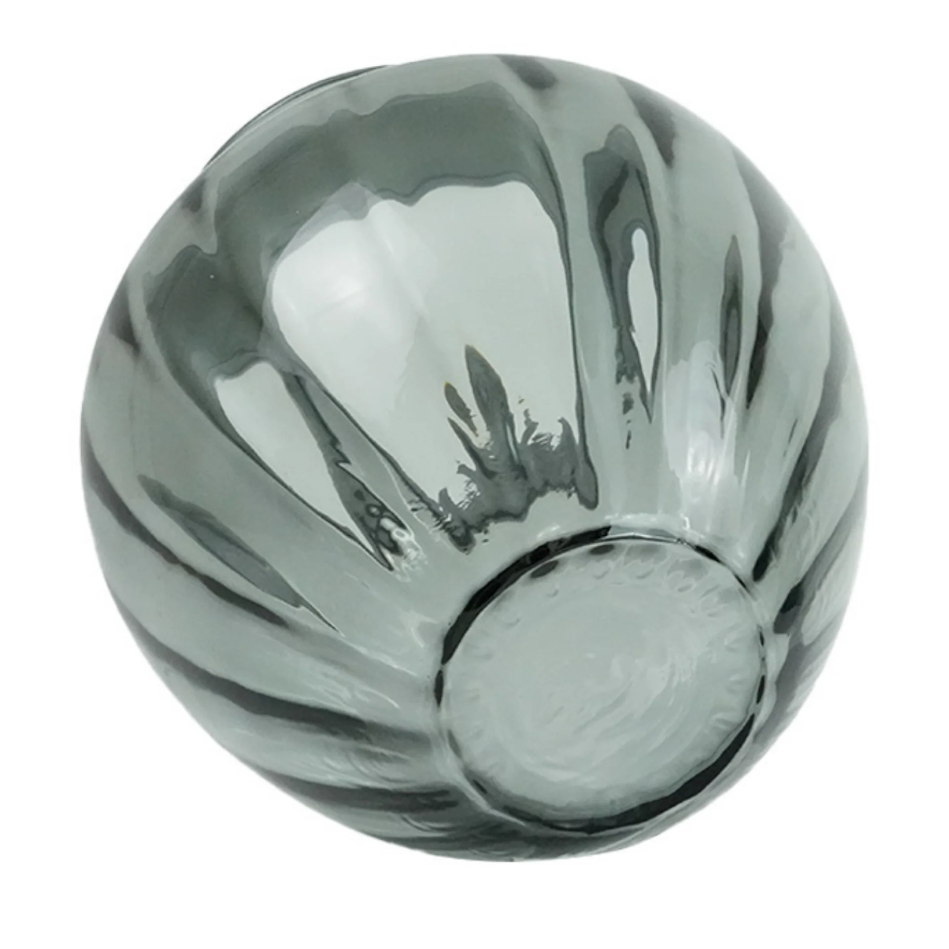 Bati vase en verre gris 27 cm - Image 3