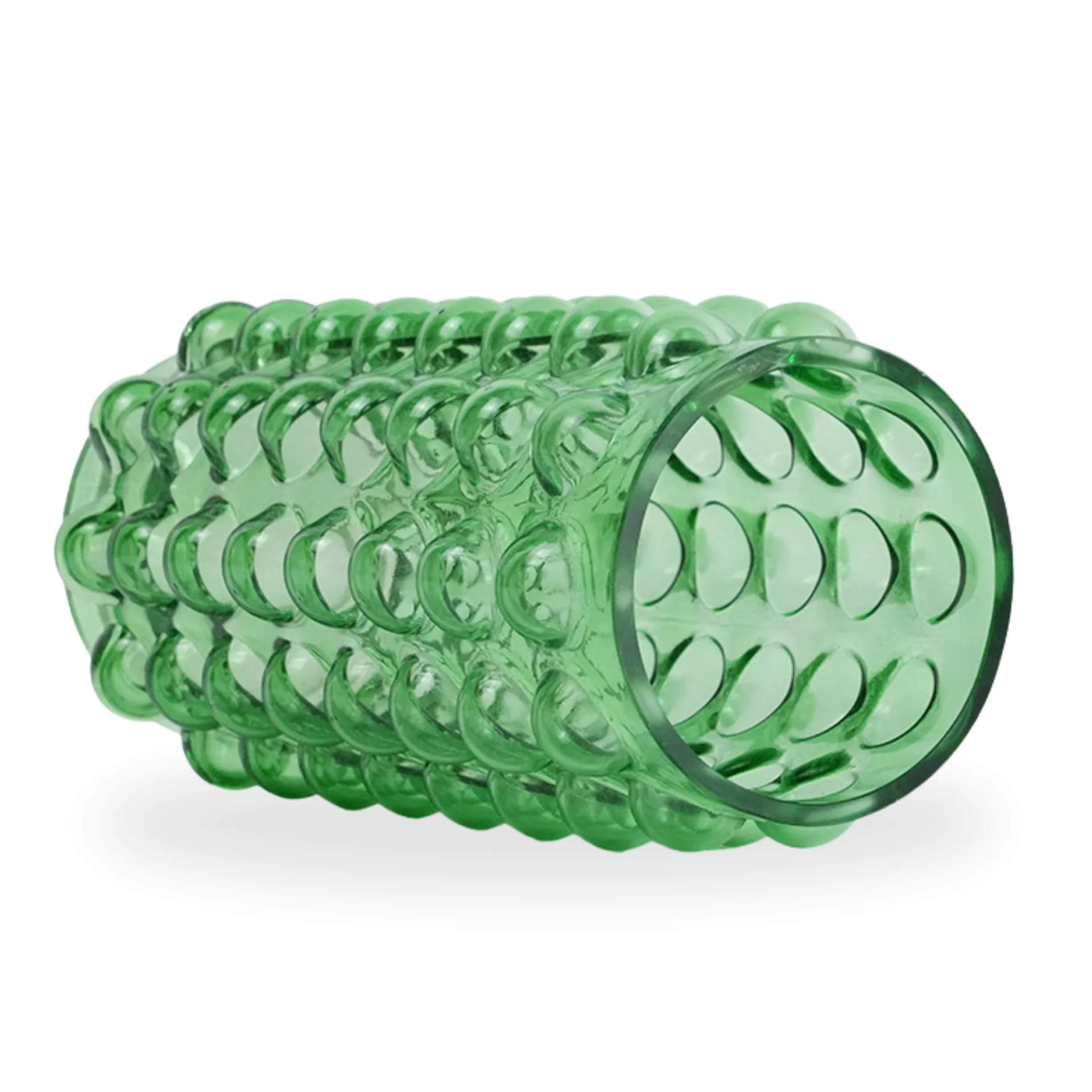 Bea vase en verre vert 23 cm - Image 3