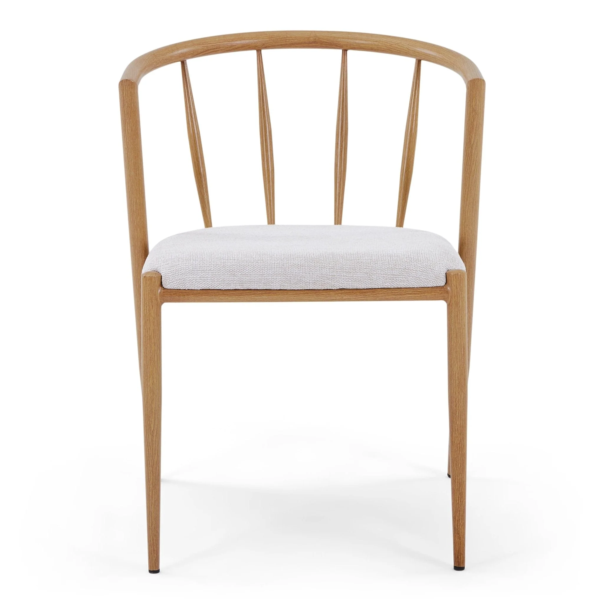 Bella Chaise de salle à manger - aspect chêne avec assise tapissée beige - Image 6