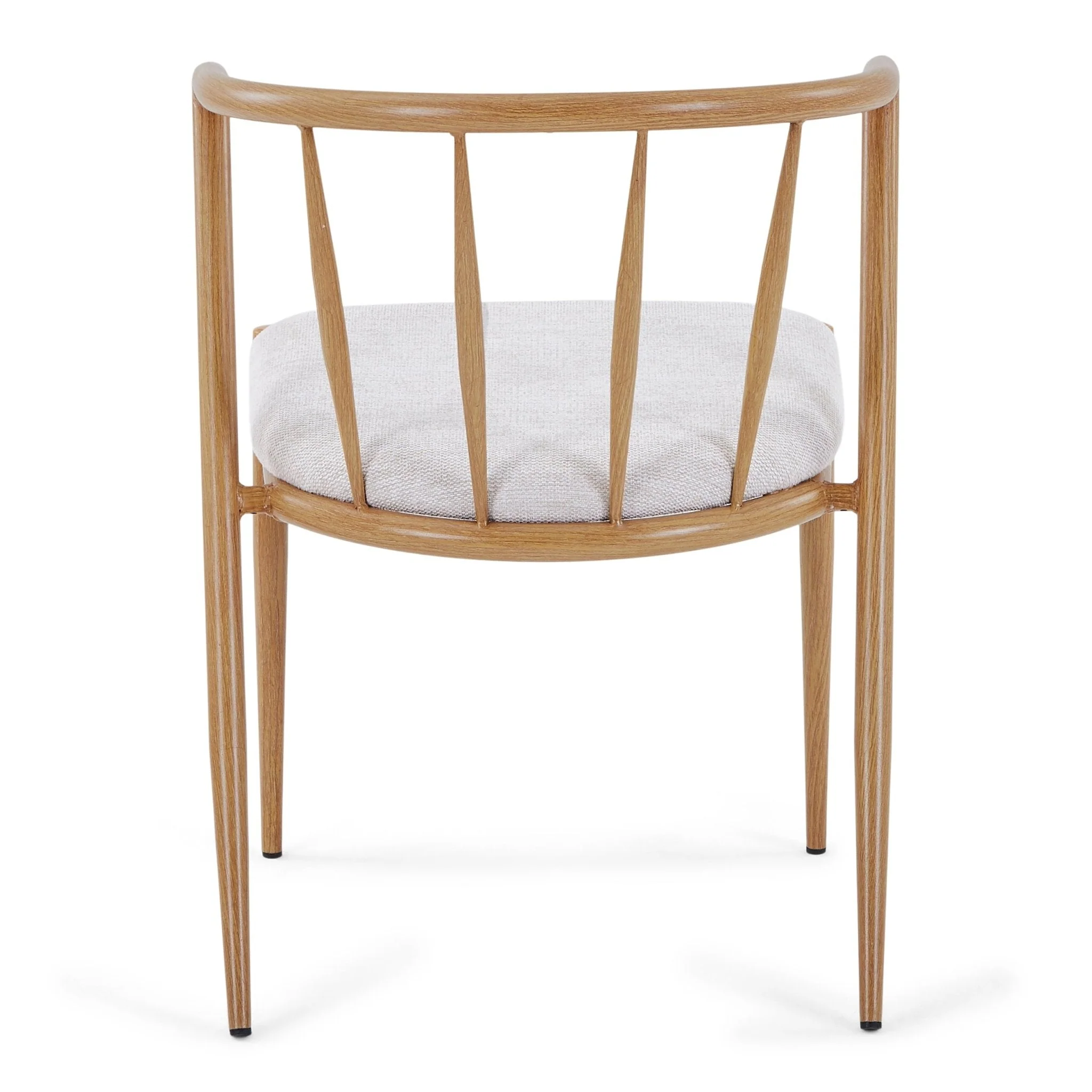 Bella Chaise de salle à manger - aspect chêne avec assise tapissée beige - Image 7