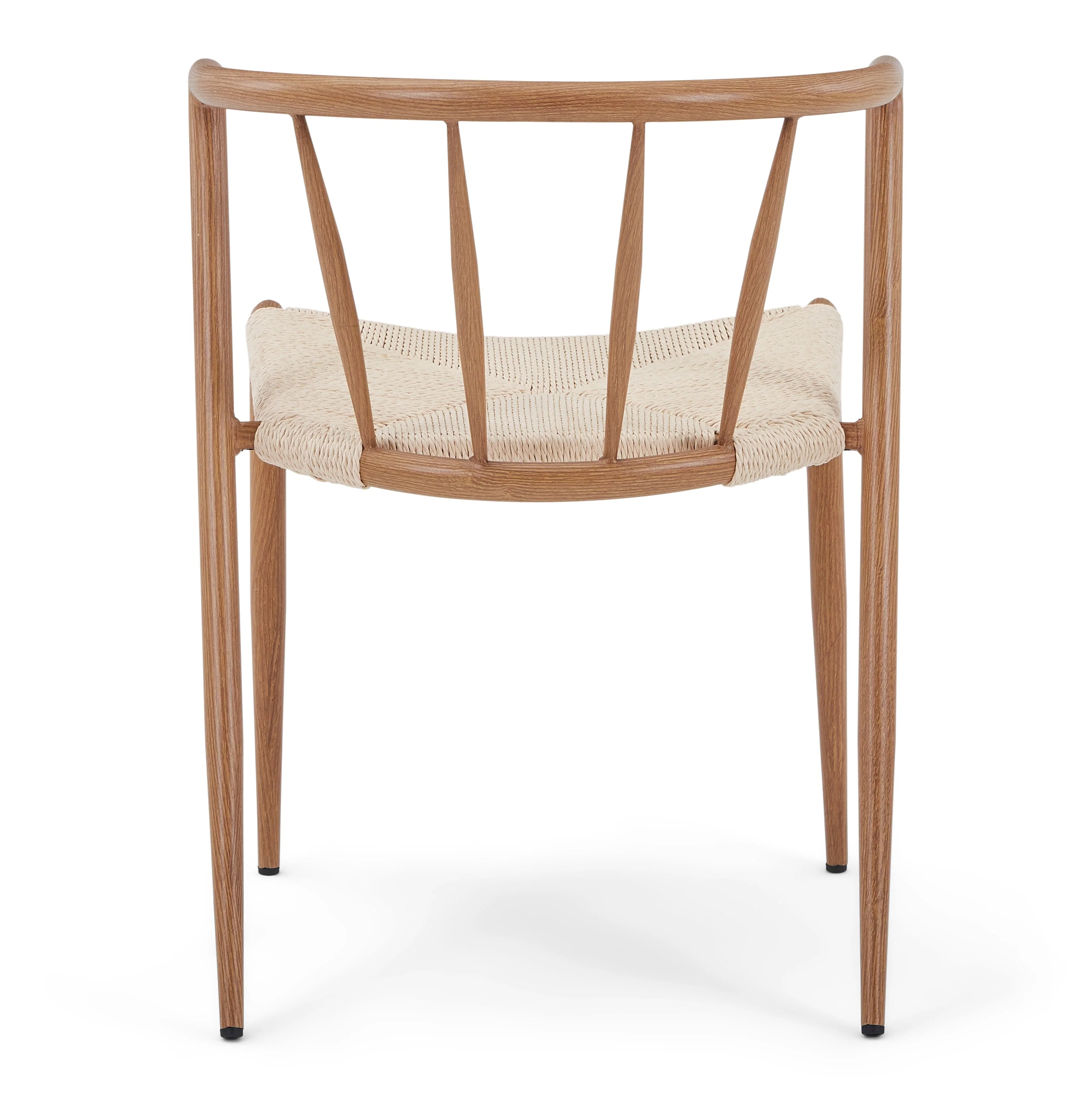 Bella chaise de salle à manger – Aspect chêne avec assise tressée - Image 5