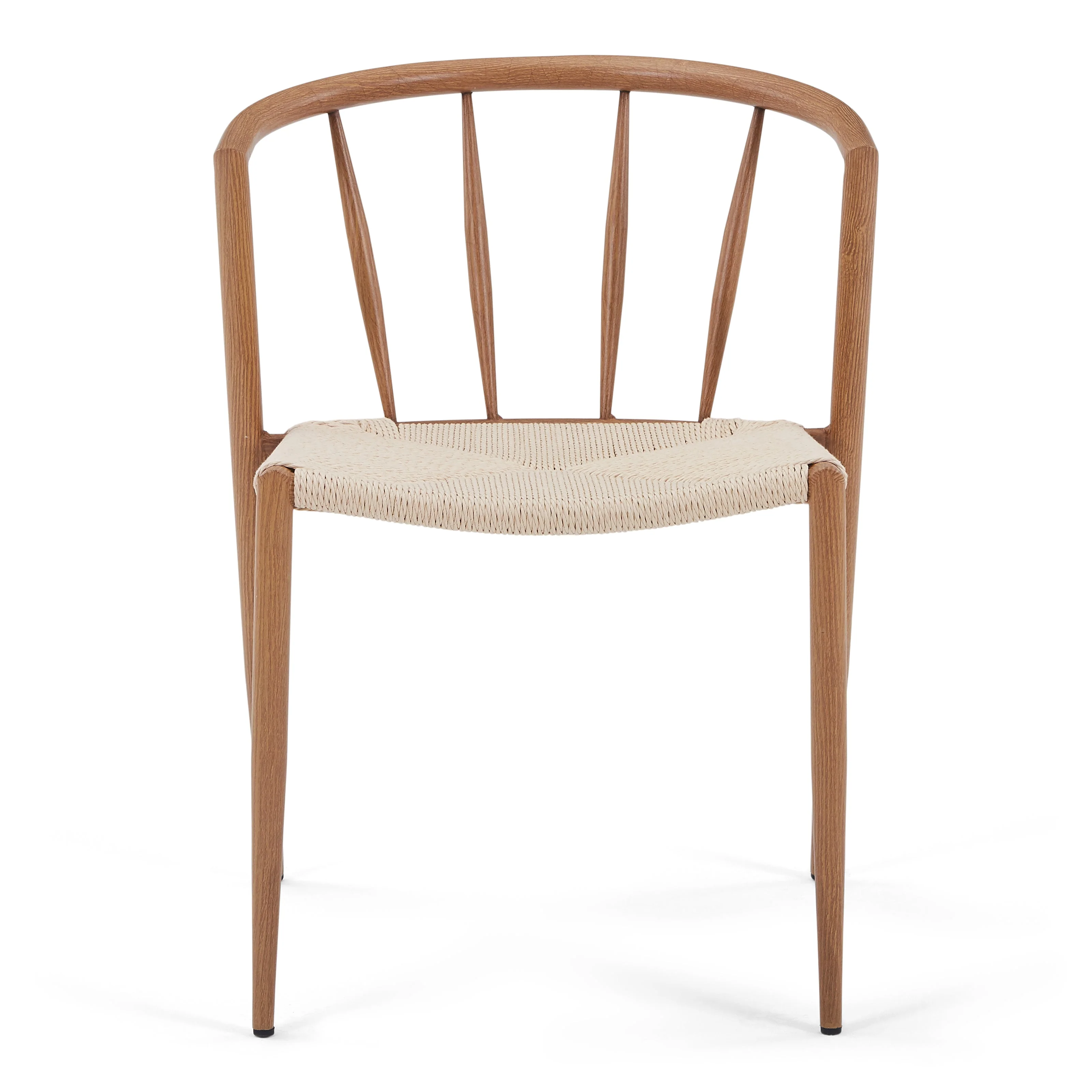 Bella chaise de salle à manger – Aspect chêne avec assise tressée - Image 6