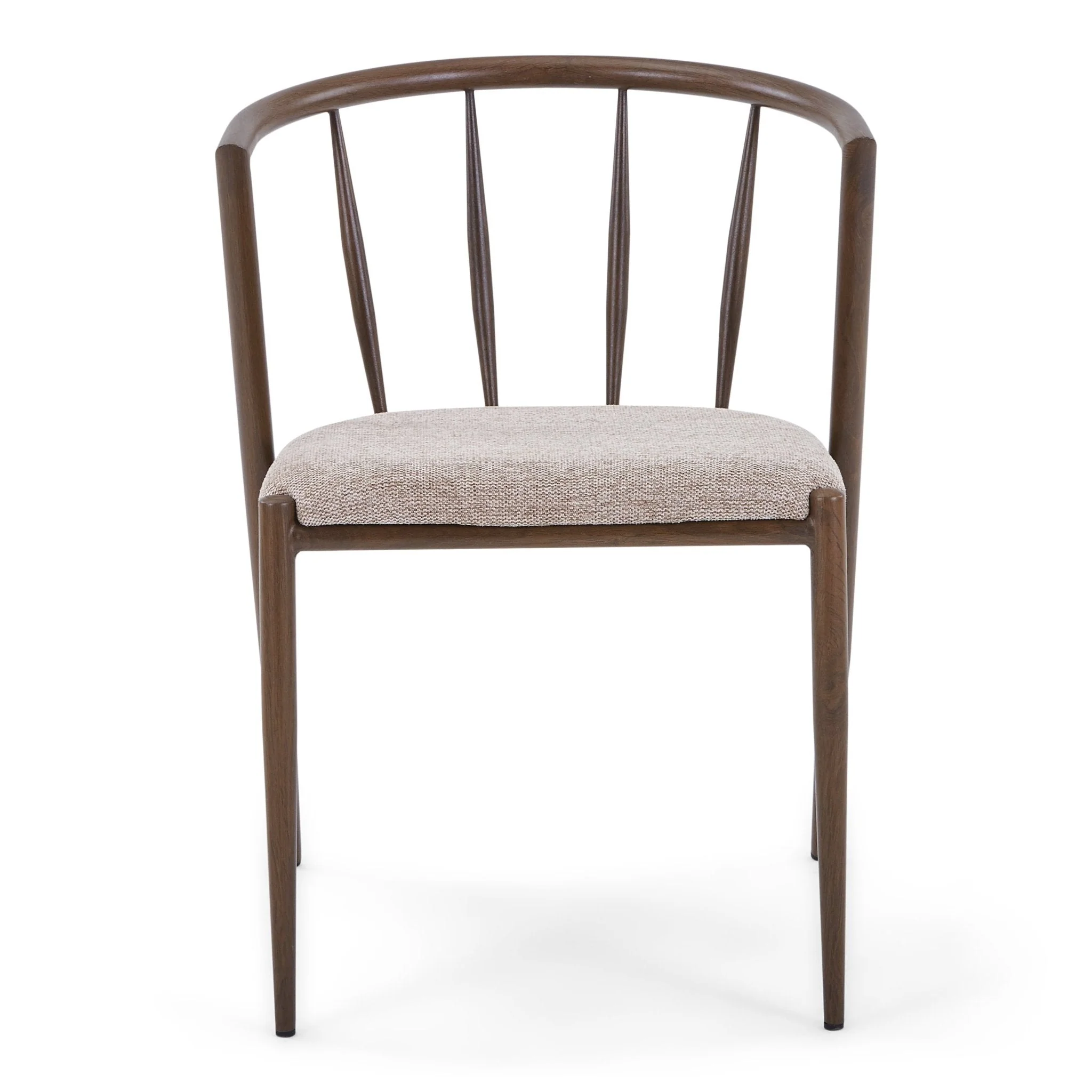 Bella Chaise de salle à manger - aspect chêne fumé avec assise tapissée sable - Image 10