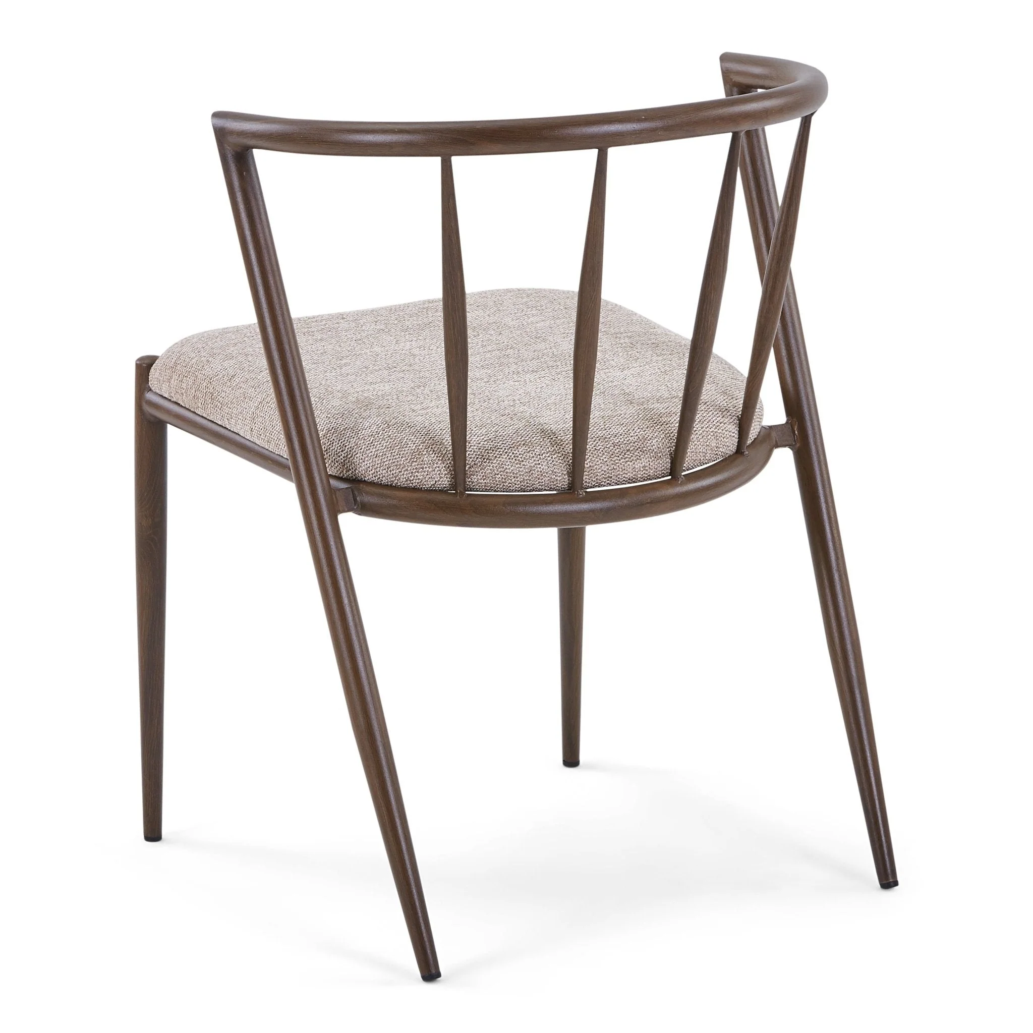 Bella Chaise de salle à manger - aspect chêne fumé avec assise tapissée sable - Image 8