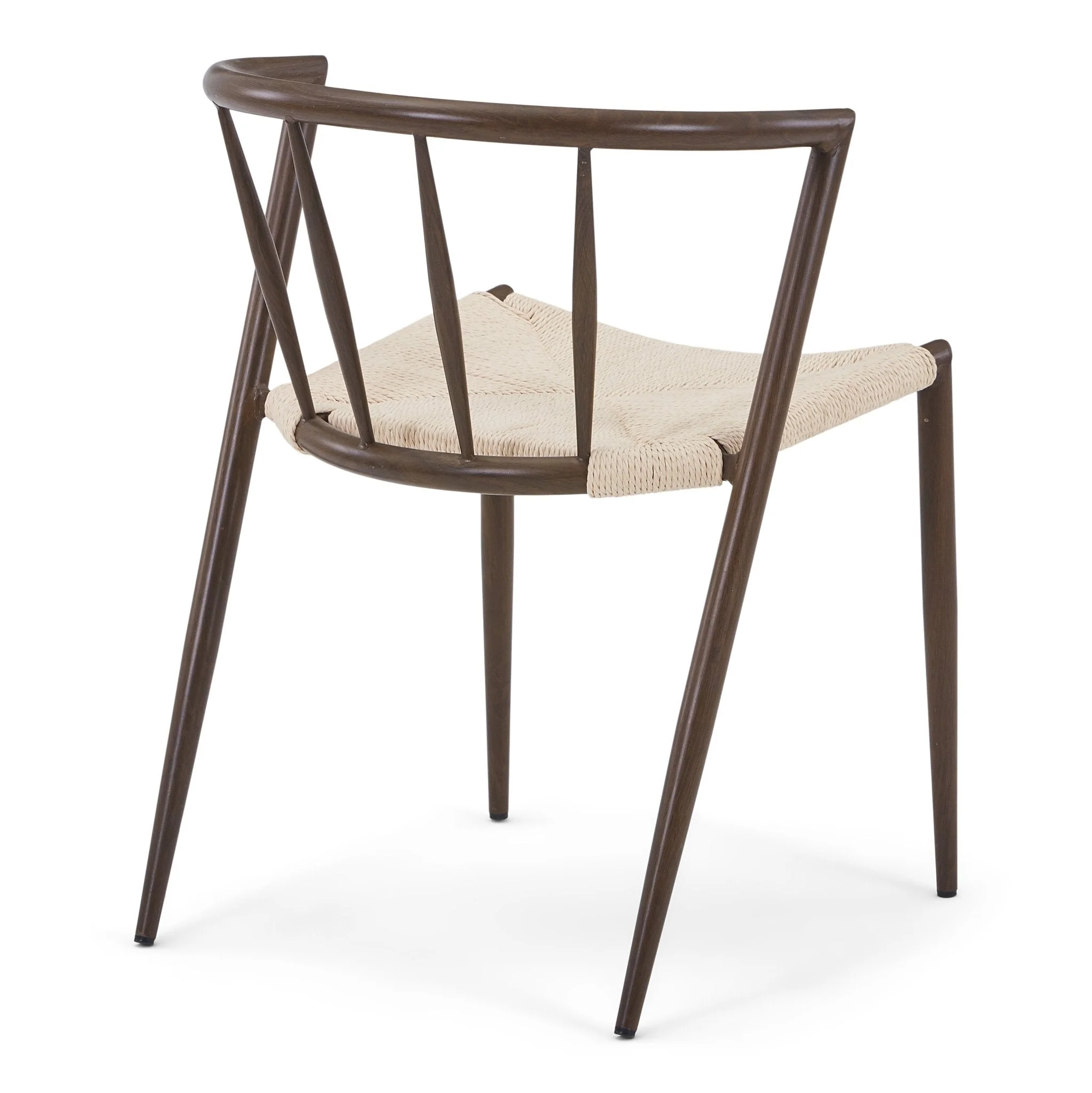 Bella chaise de salle à manger – Aspect chêne fumé avec assise tressée - Image 4