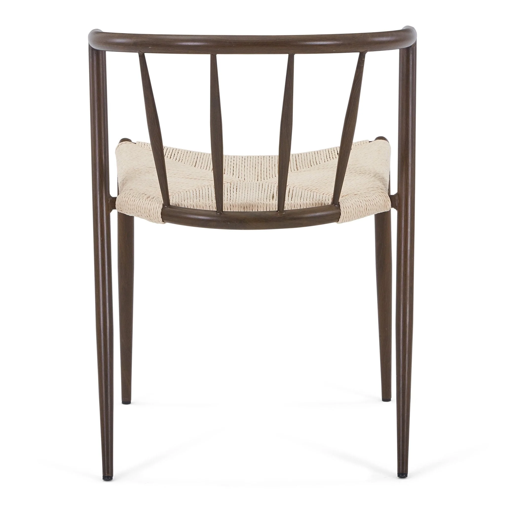 Bella chaise de salle à manger – Aspect chêne fumé avec assise tressée - Image 5