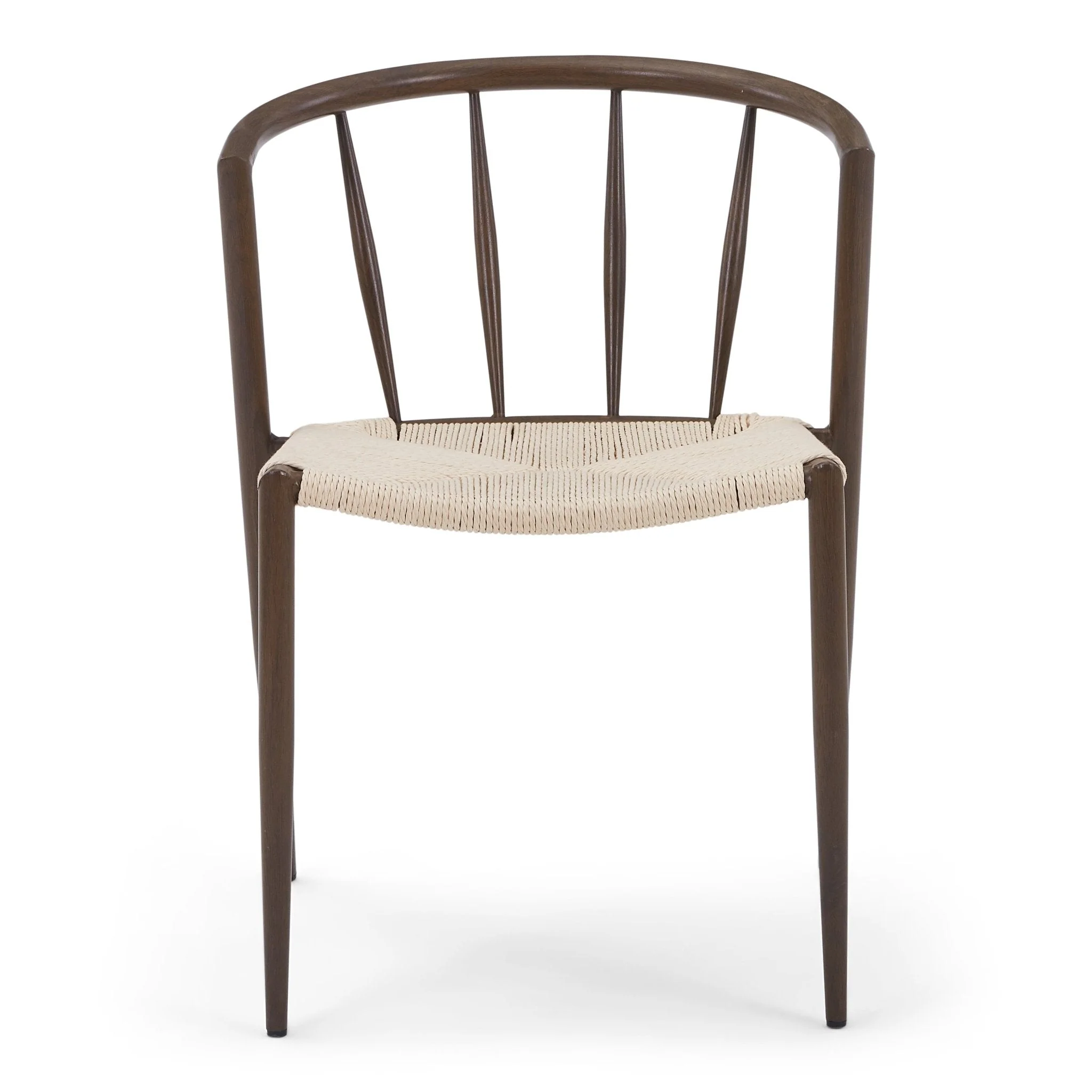 Bella chaise de salle à manger – Aspect chêne fumé avec assise tressée - Image 6