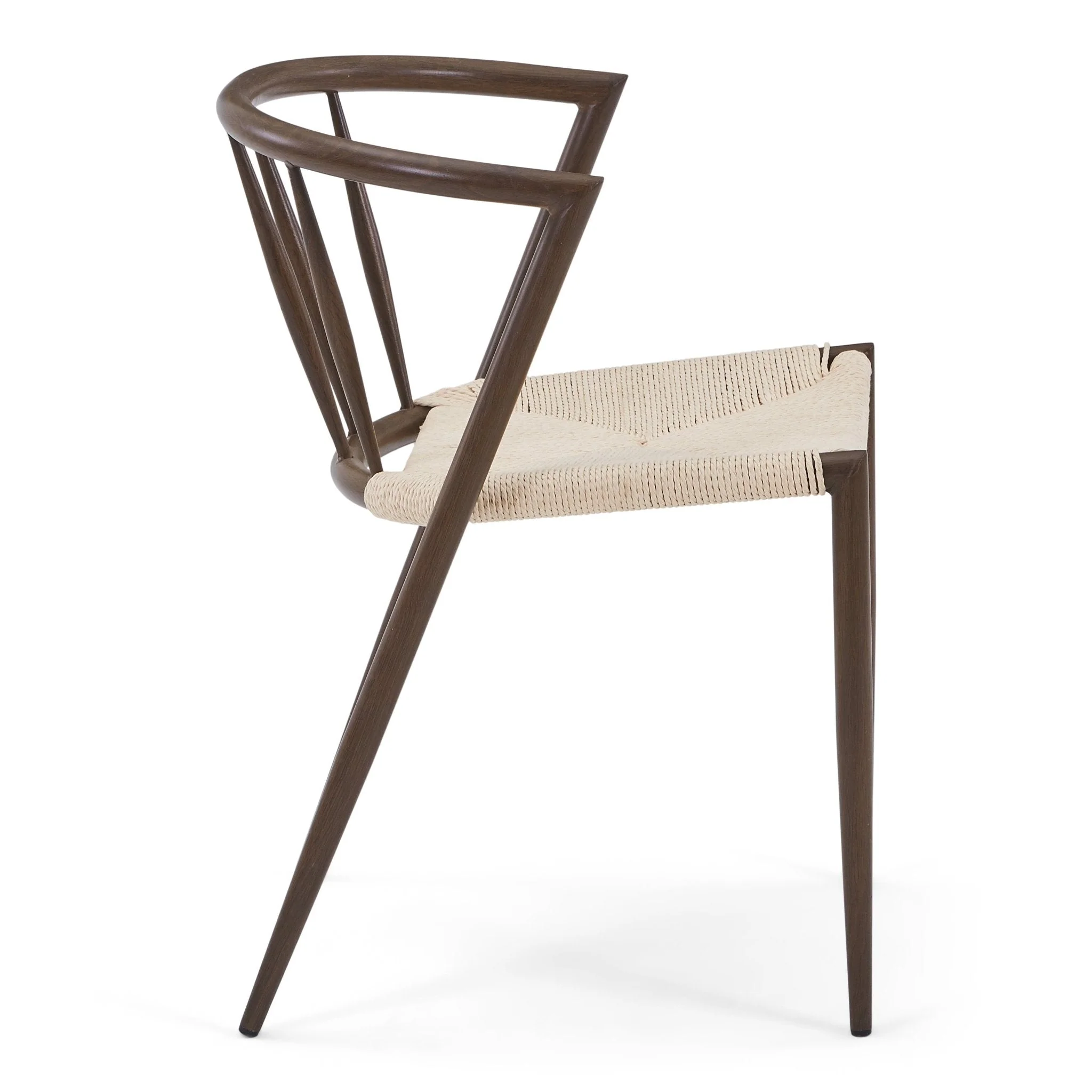 Bella chaise de salle à manger – Aspect chêne fumé avec assise tressée - Image 7