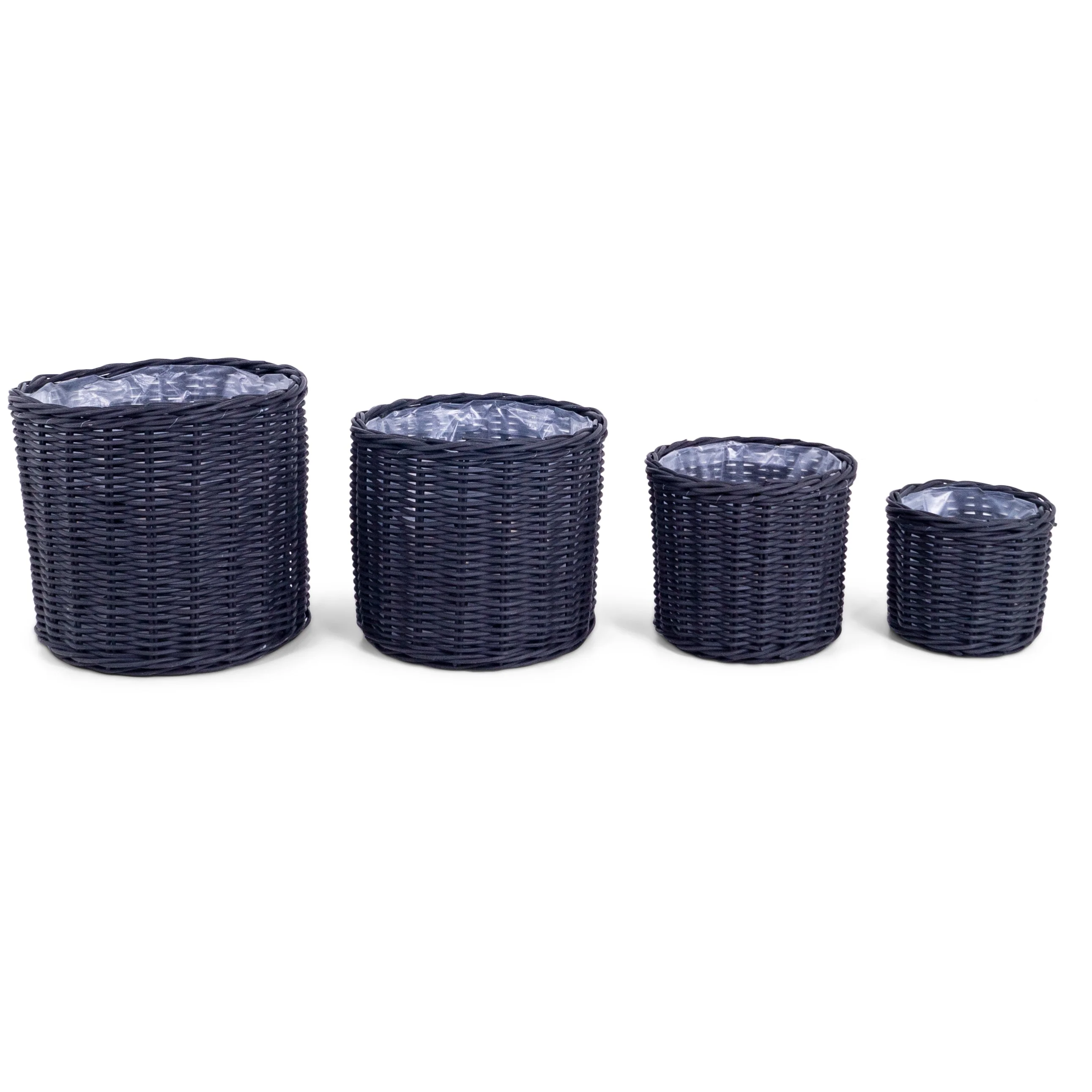 Bella - Corbeille à fruits noire - Lot de 4 pièces