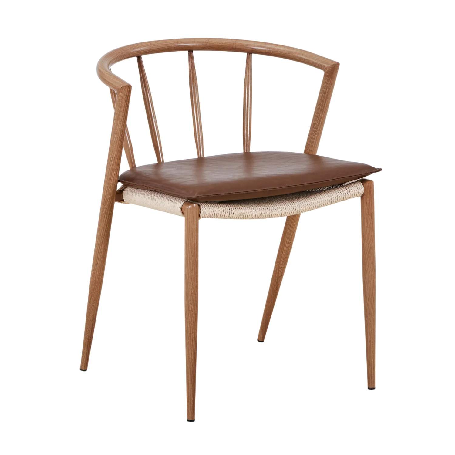 Bella - coussin de siège en cuir artificiel marron - Image 3