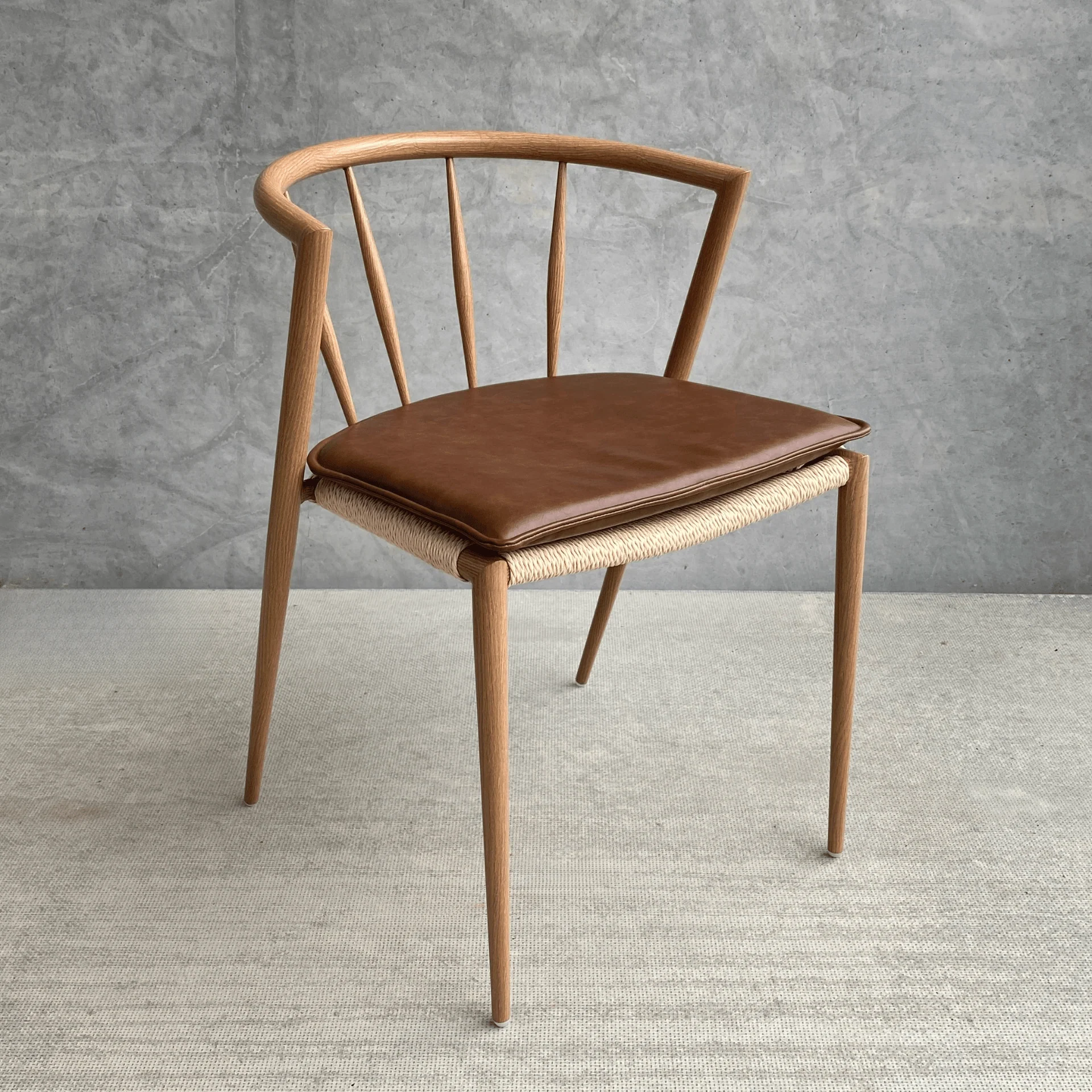 Bella - coussin de siège en cuir artificiel marron - Image 6