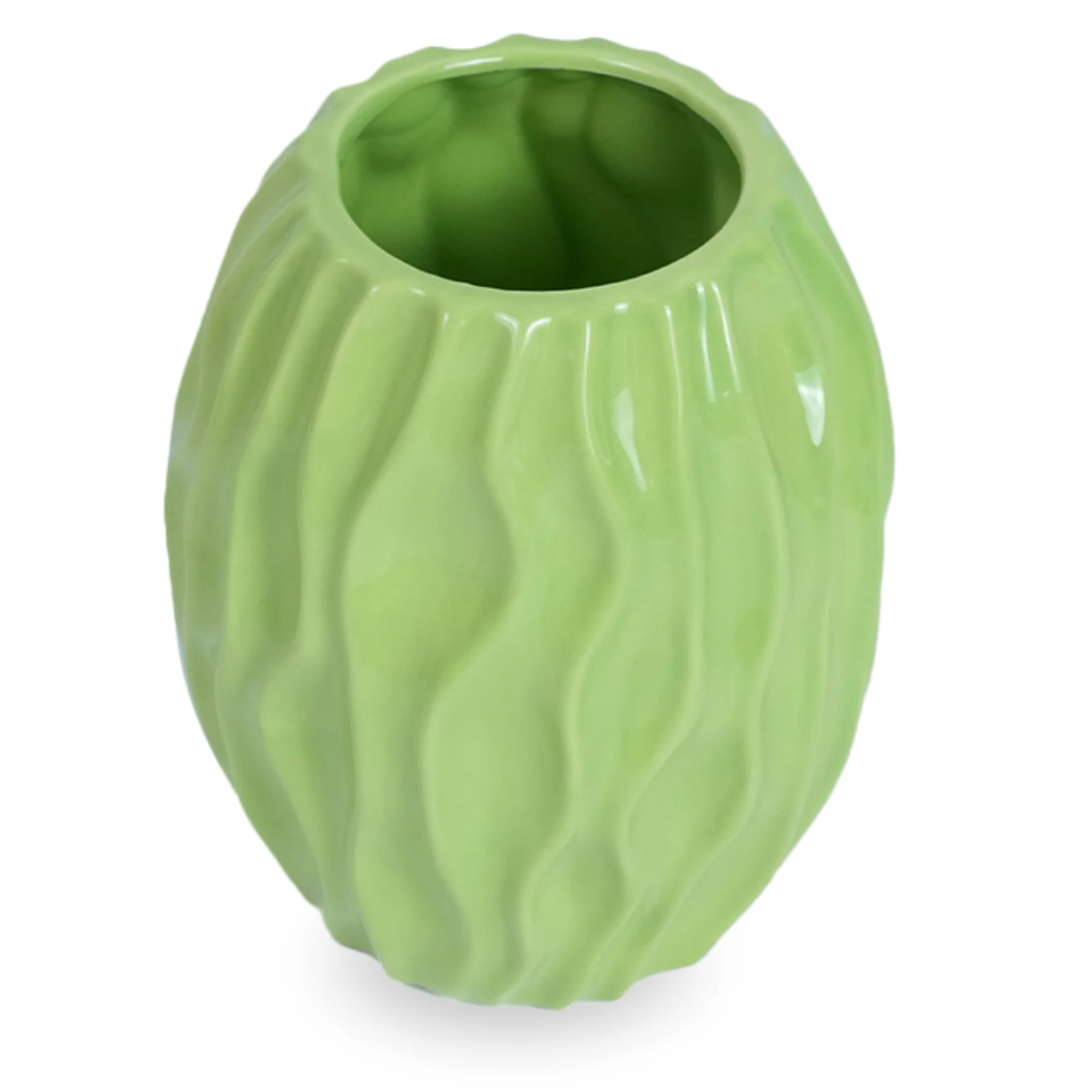 Betty - Vase en céramique verte 15,4 cm - Image 2