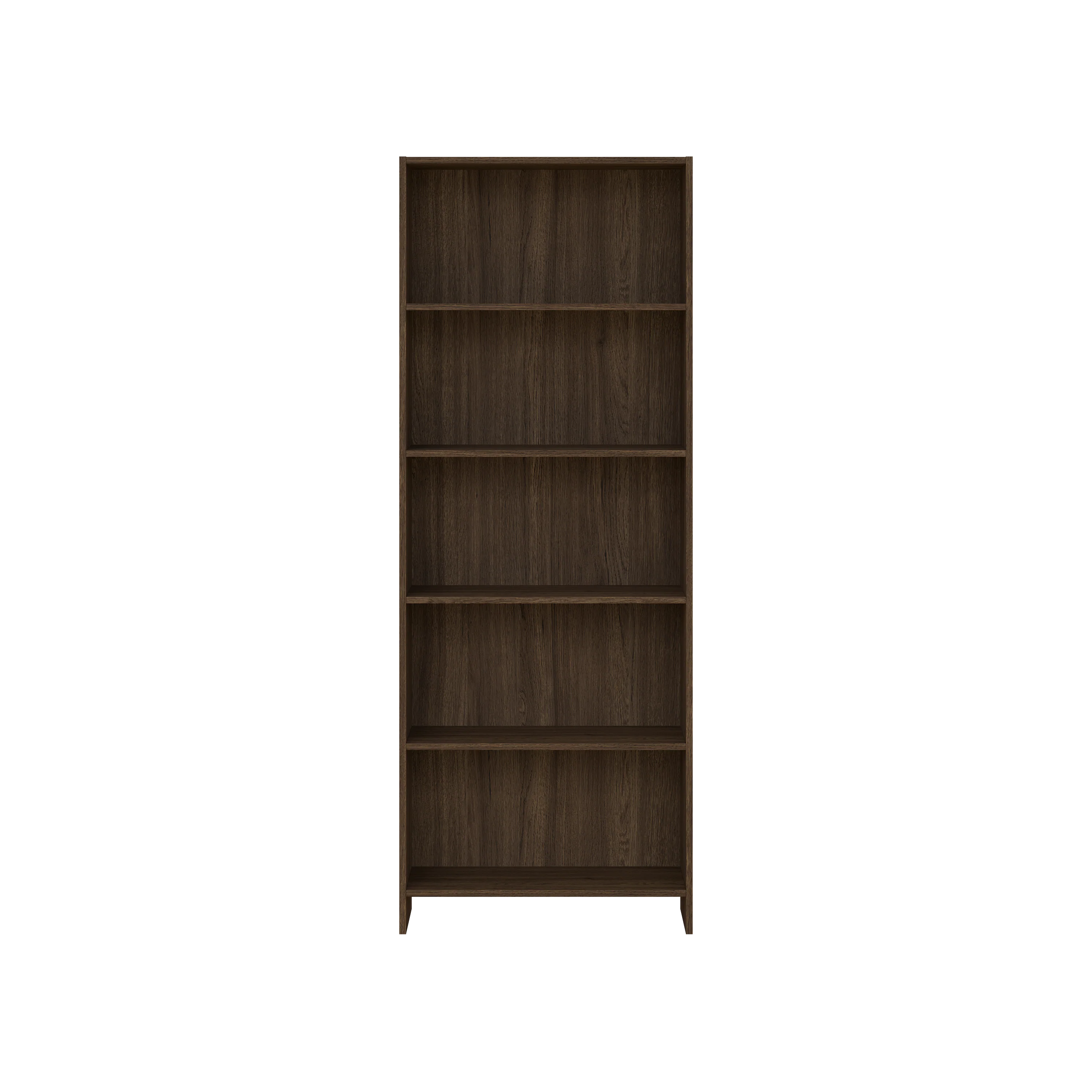 Bibliothèque Maddie avec 5 étagères en chêne fumé 175.5x66x25.5 cm - Image 3