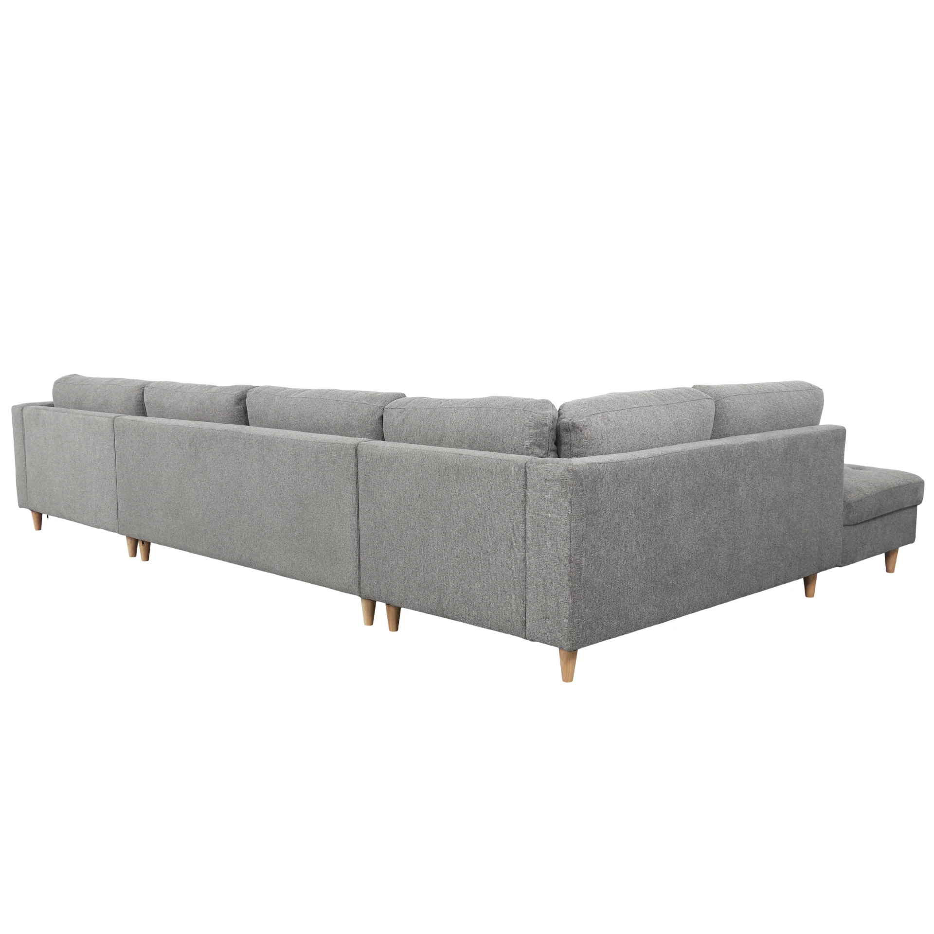Brandy - Canapé d'angle droit gris avec méridienne L:366 x P:211 x H:80 cm - Image 3