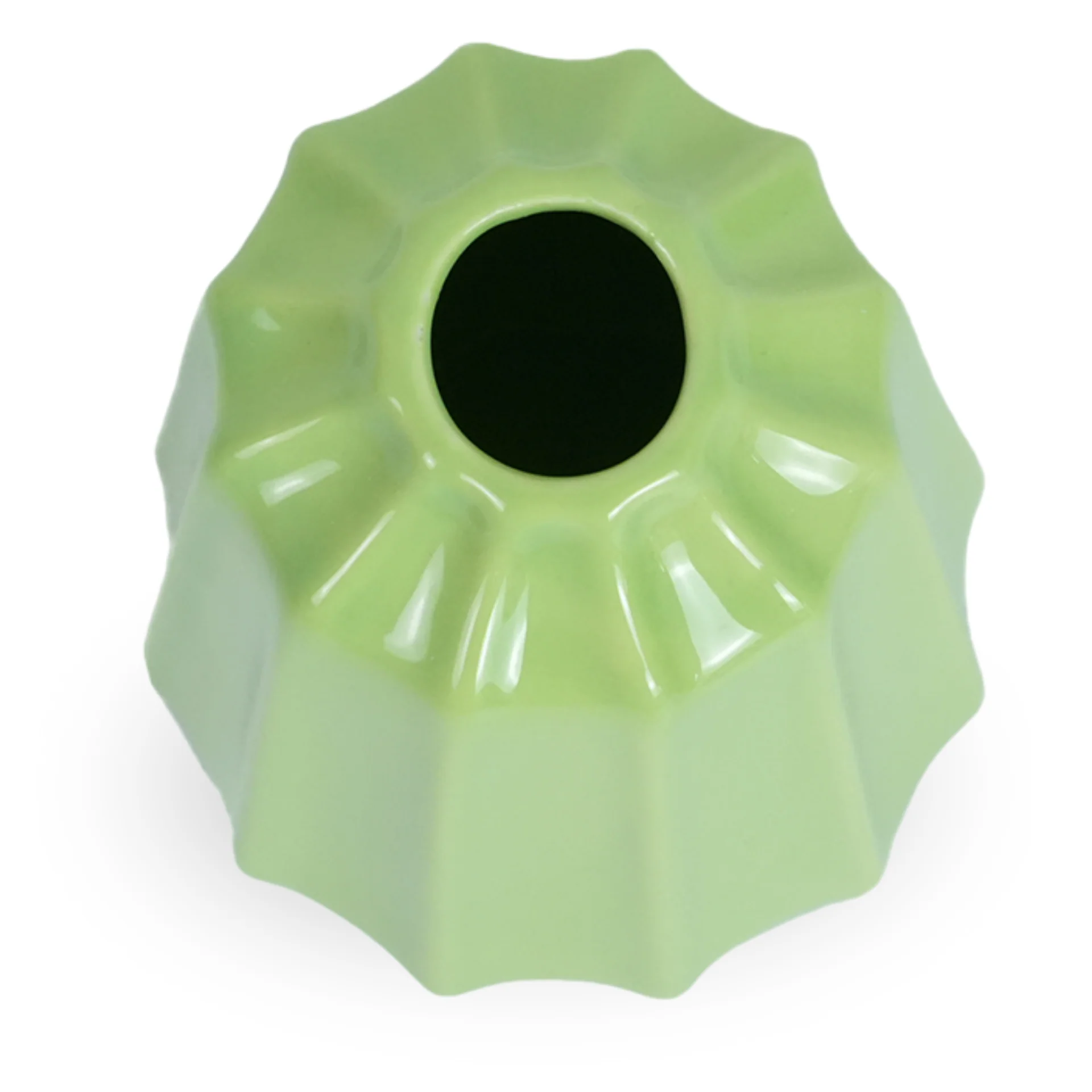 Caddi vase en céramique verte 15 cm - Image 2