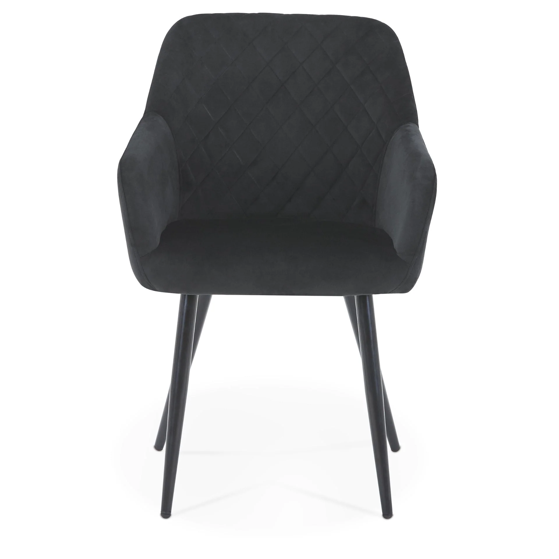 Carlo - Chaise de salle à manger en velours noir - Image 3