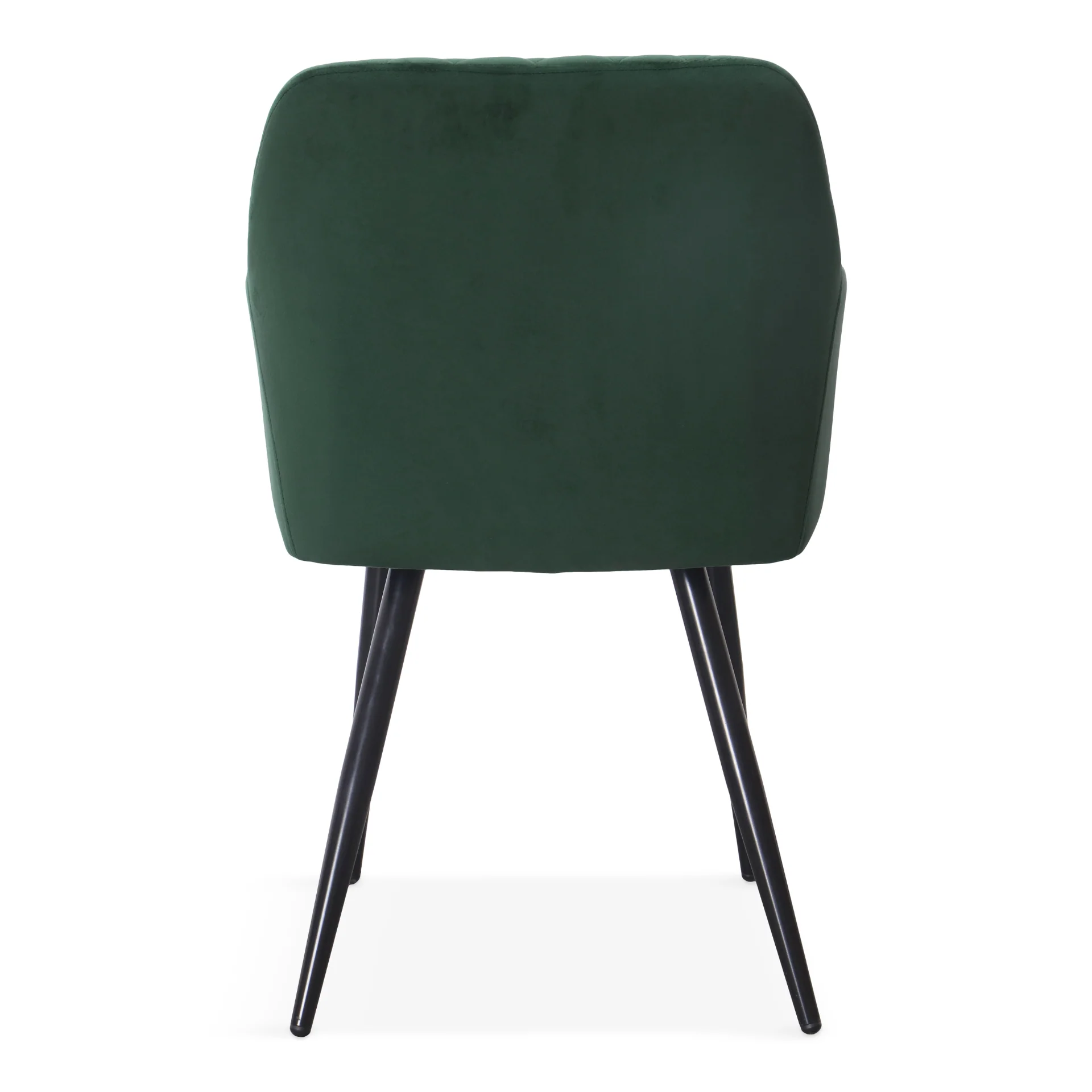 Carlo - Chaise de salle à manger en velours vert avec accoudoirs - Image 5