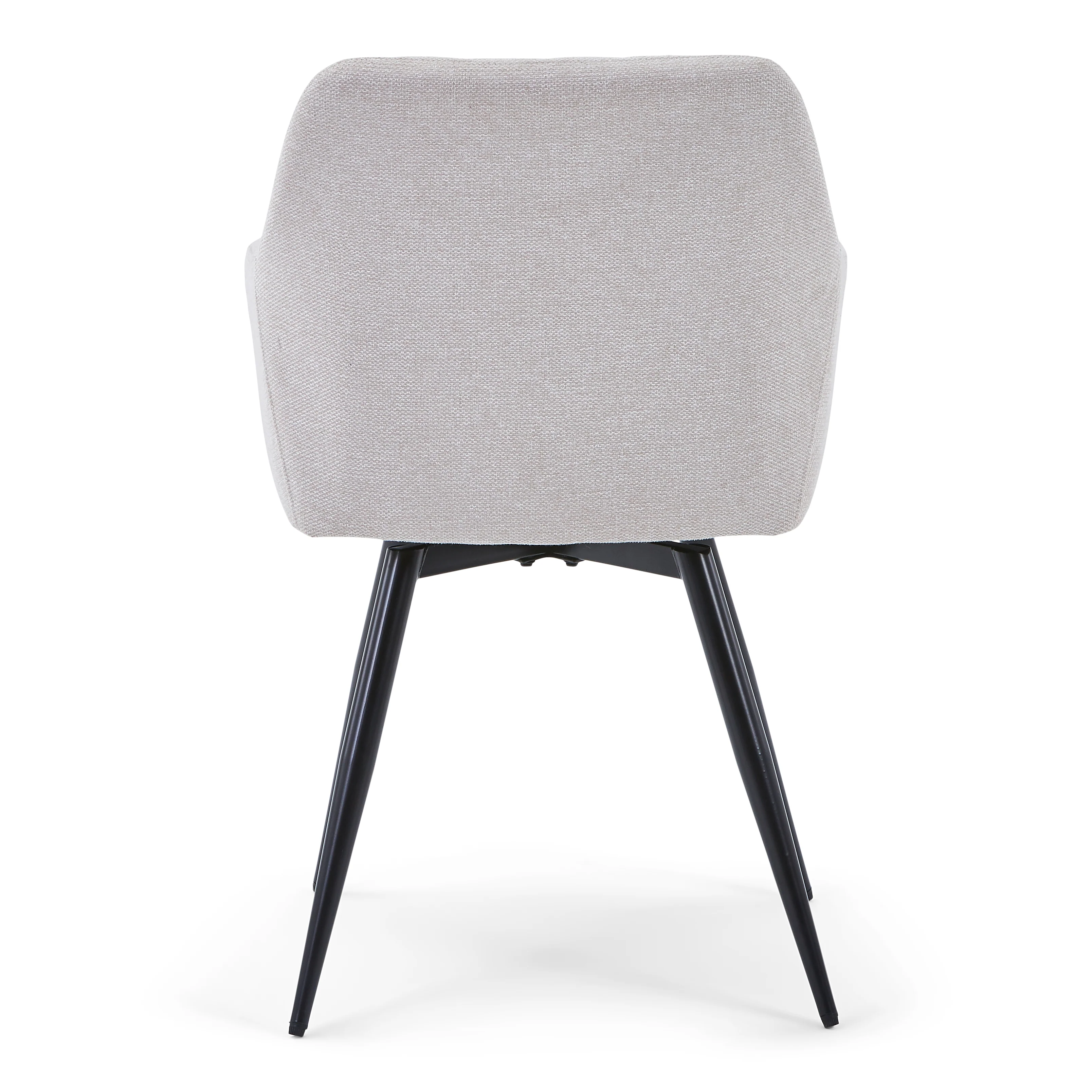 Carlo - Chaise de salle à manger rembourrée beige avec rotation à 360 degrés - Image 3