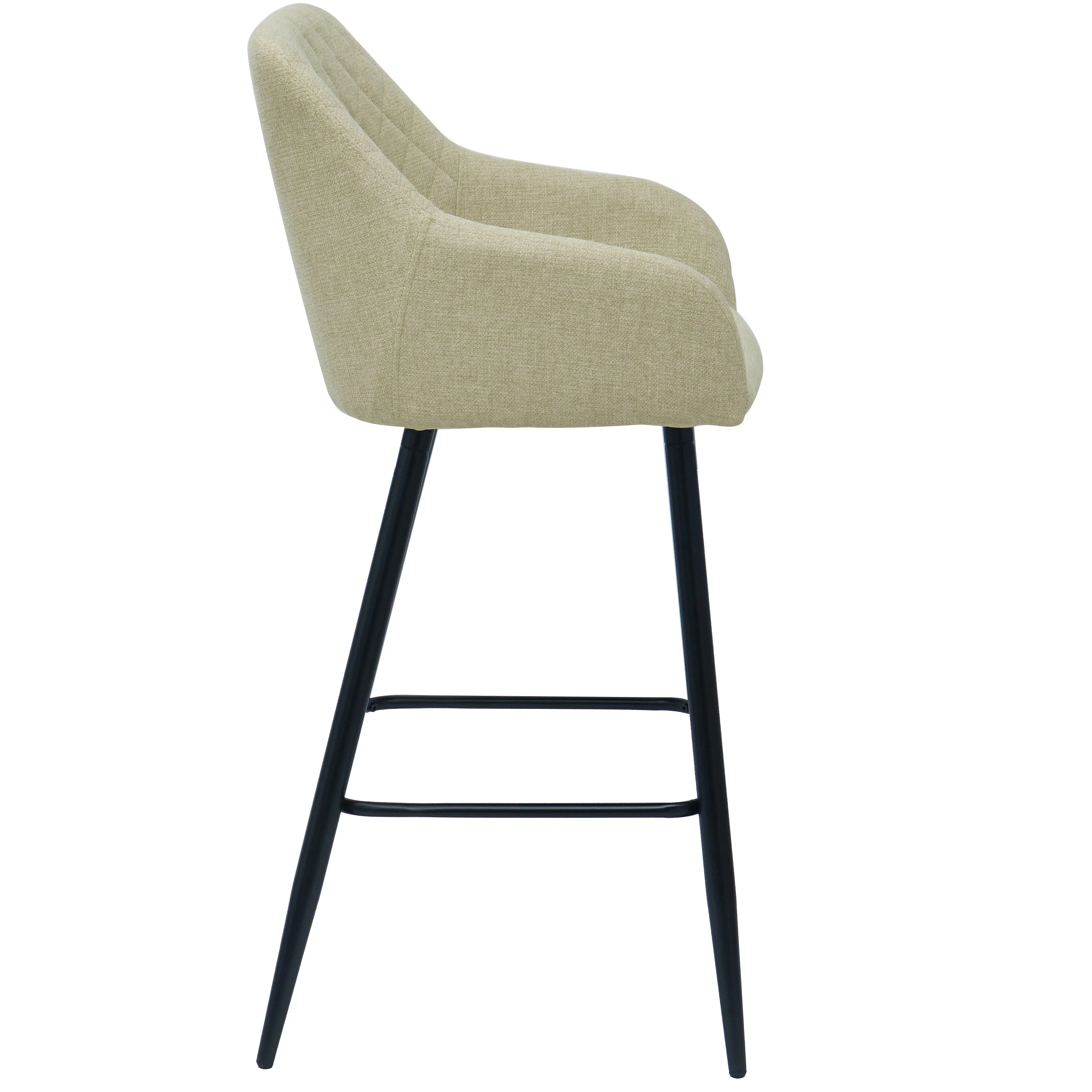 Carlo - Tabouret beige avec accoudoirs 65 cm - Image 2