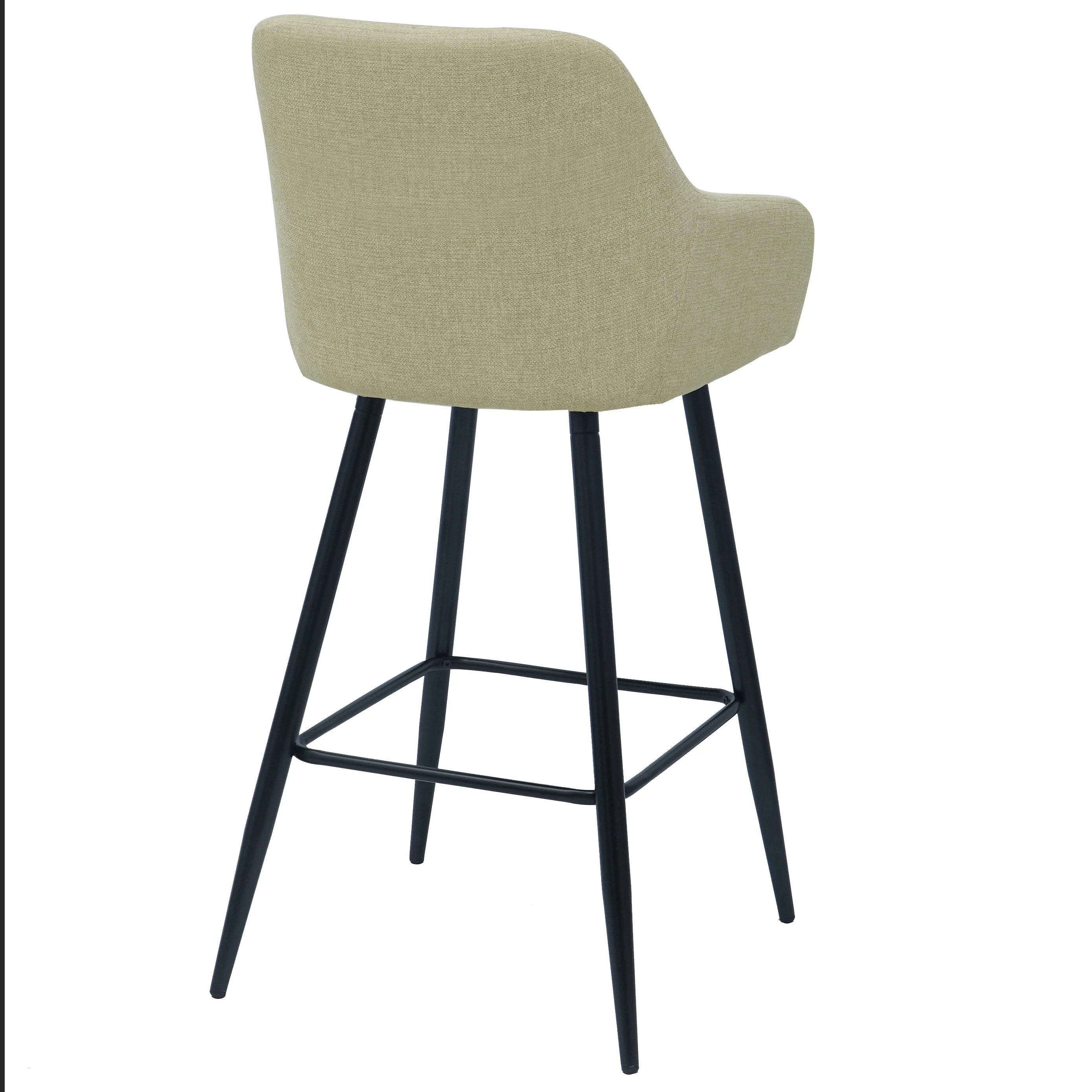 Carlo - Tabouret beige avec accoudoirs 65 cm - Image 3