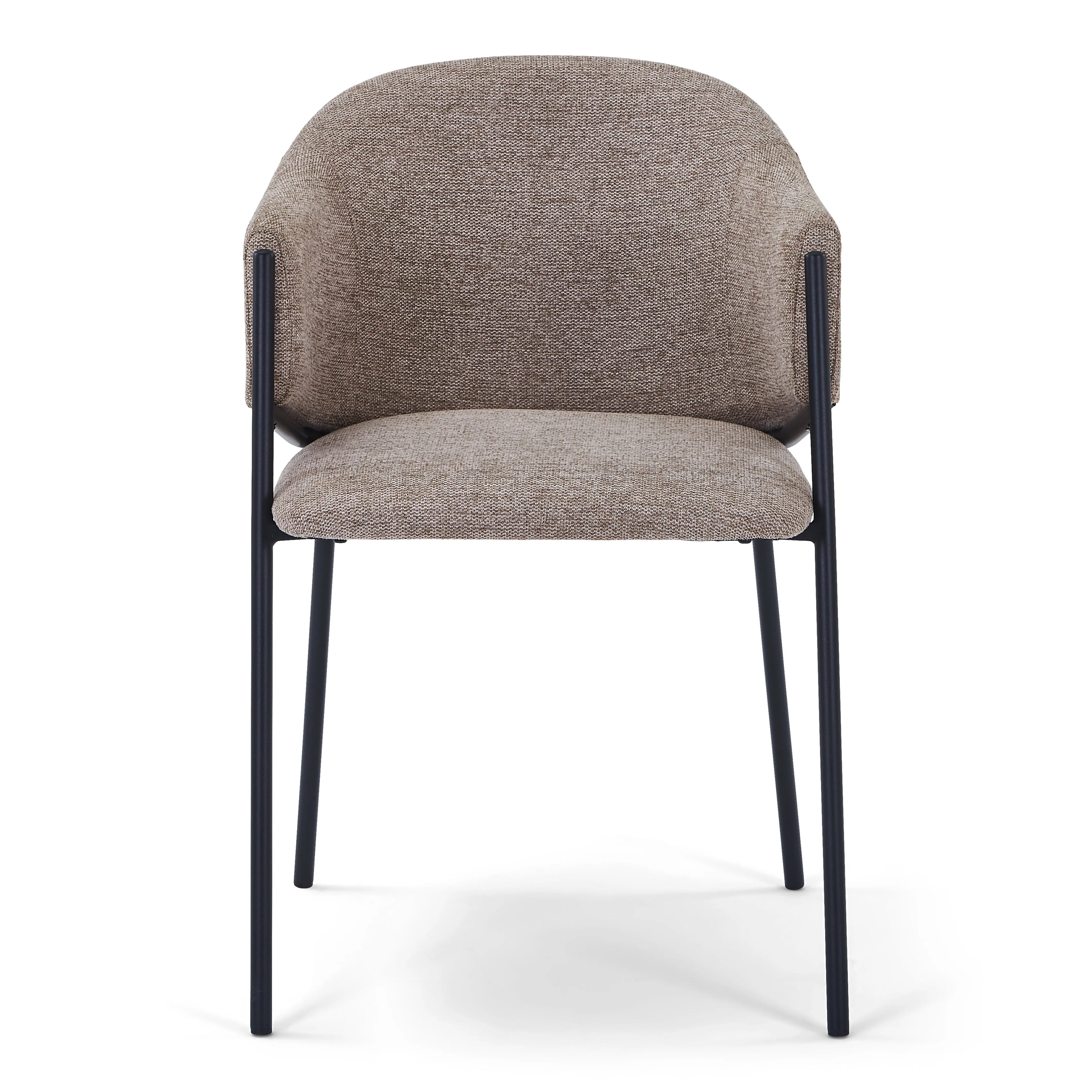 Carolina Chaise de salle à manger en textile sable - Image 3