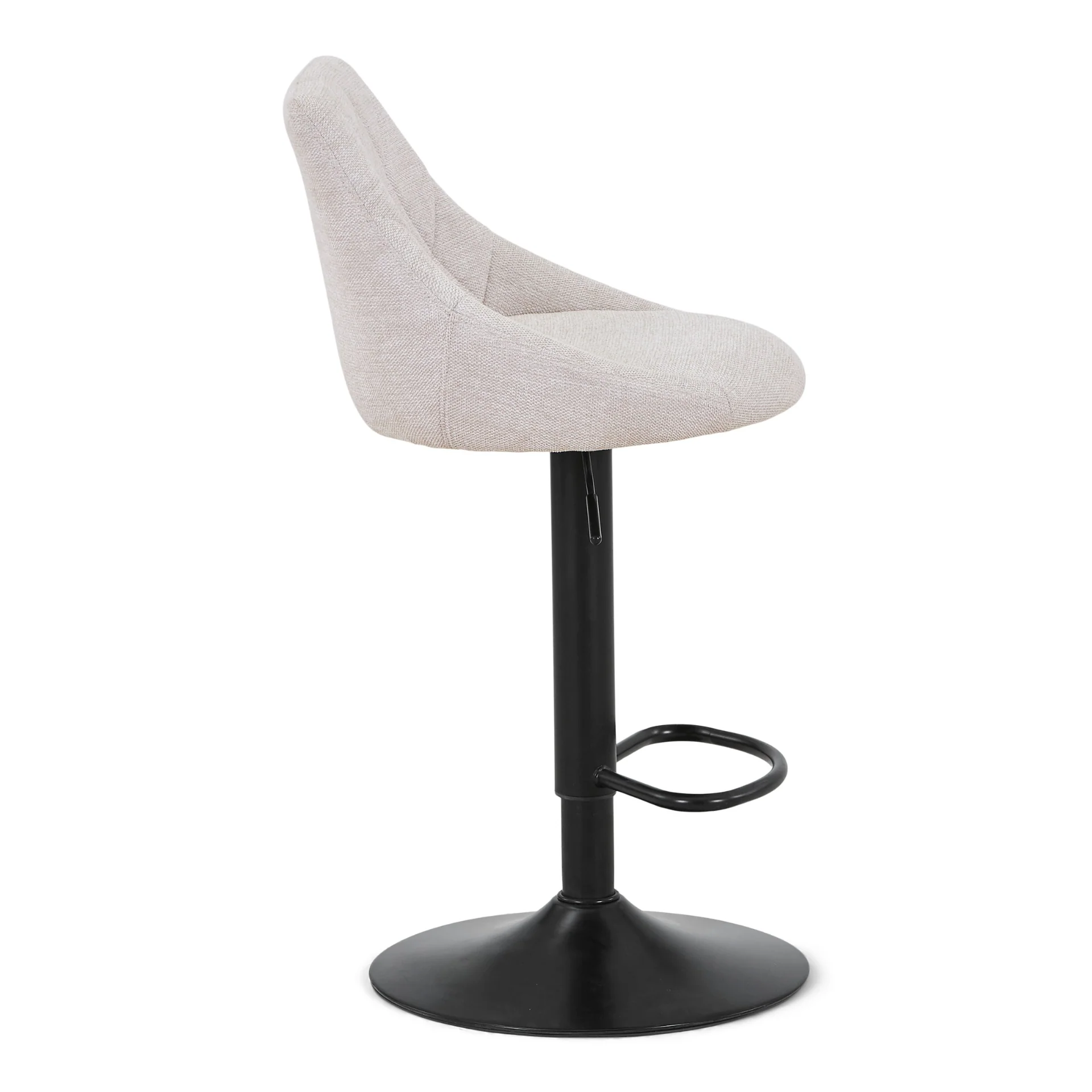 Cassie - tabouret de bar beige réglable avec fonction de pivotement à 360 degrés - Image 3