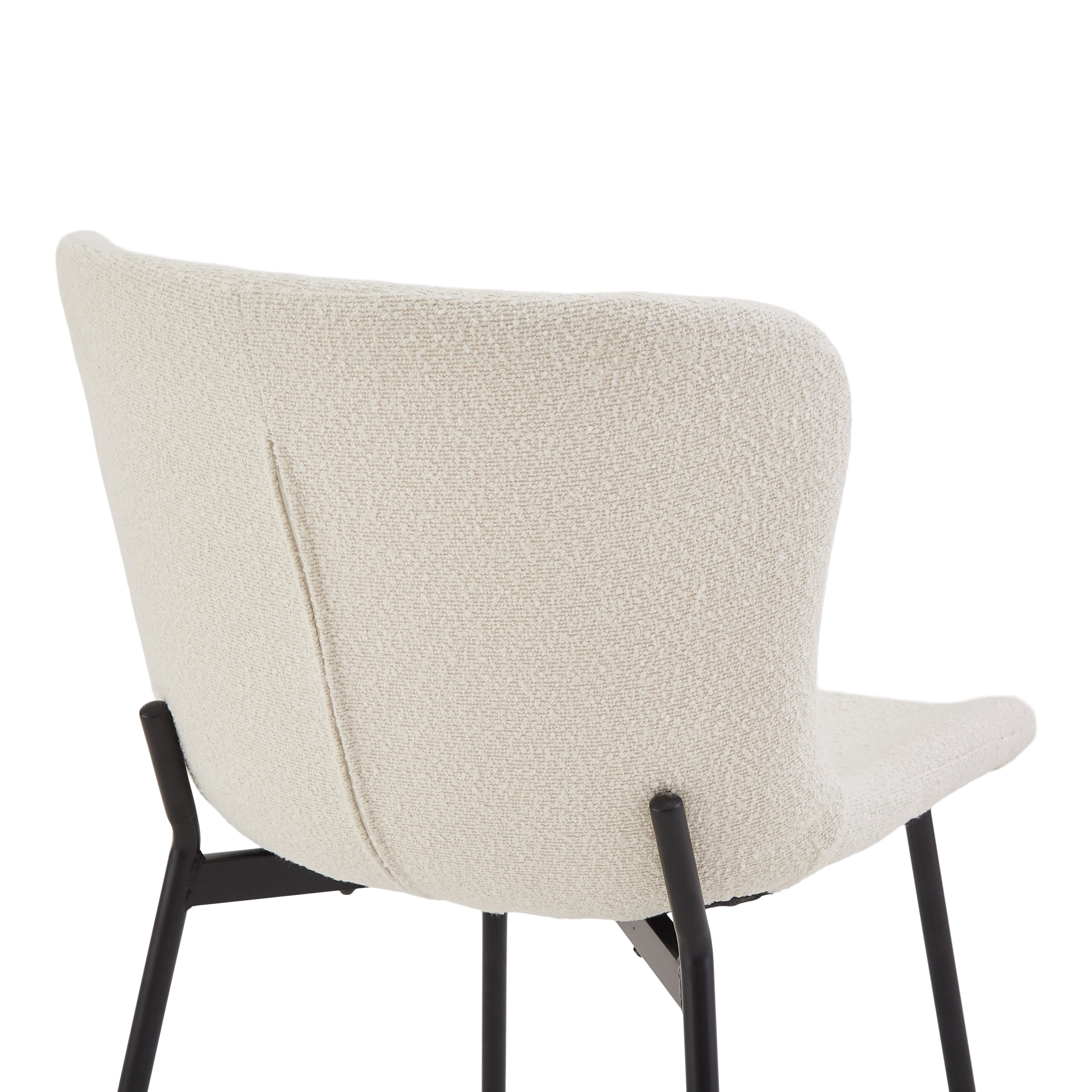Adena Chaise de salle à manger - Bouclé blanc - Image 5