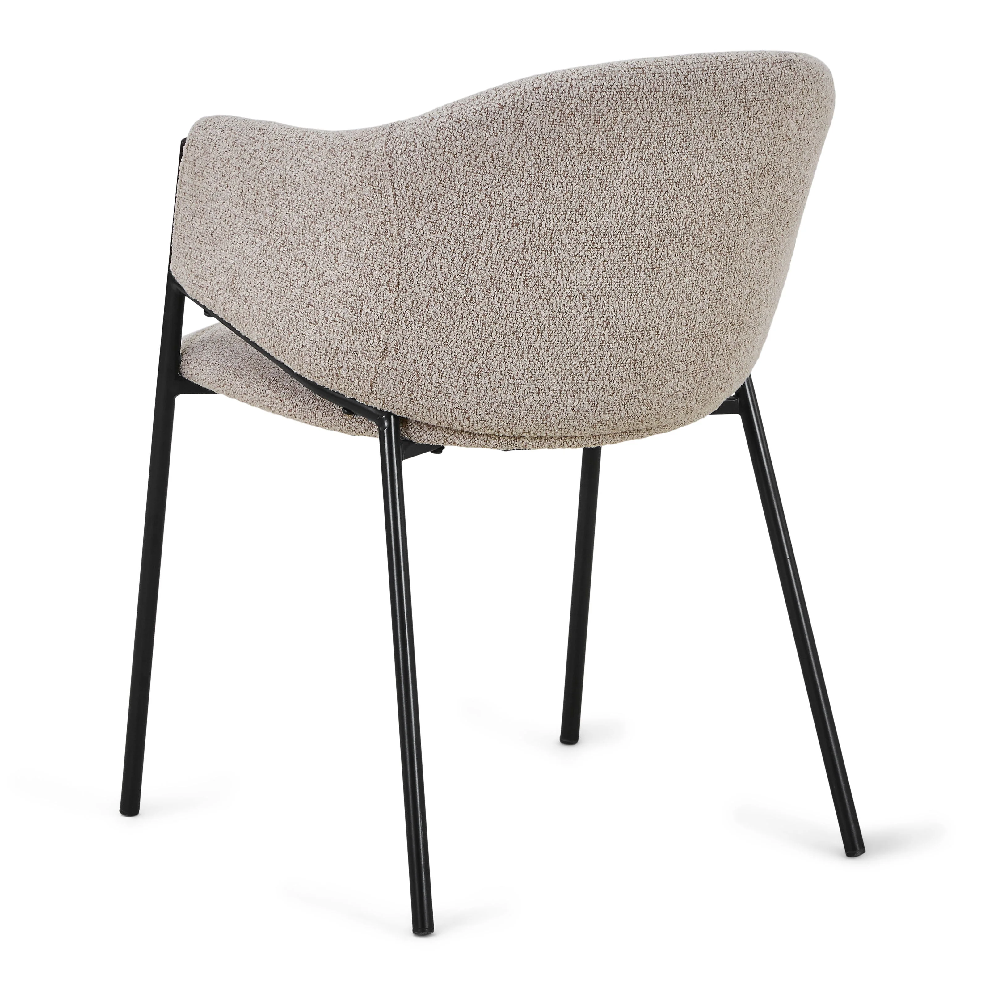 Carolina - Chaise de salle à manger en bouclé beige - Image 4
