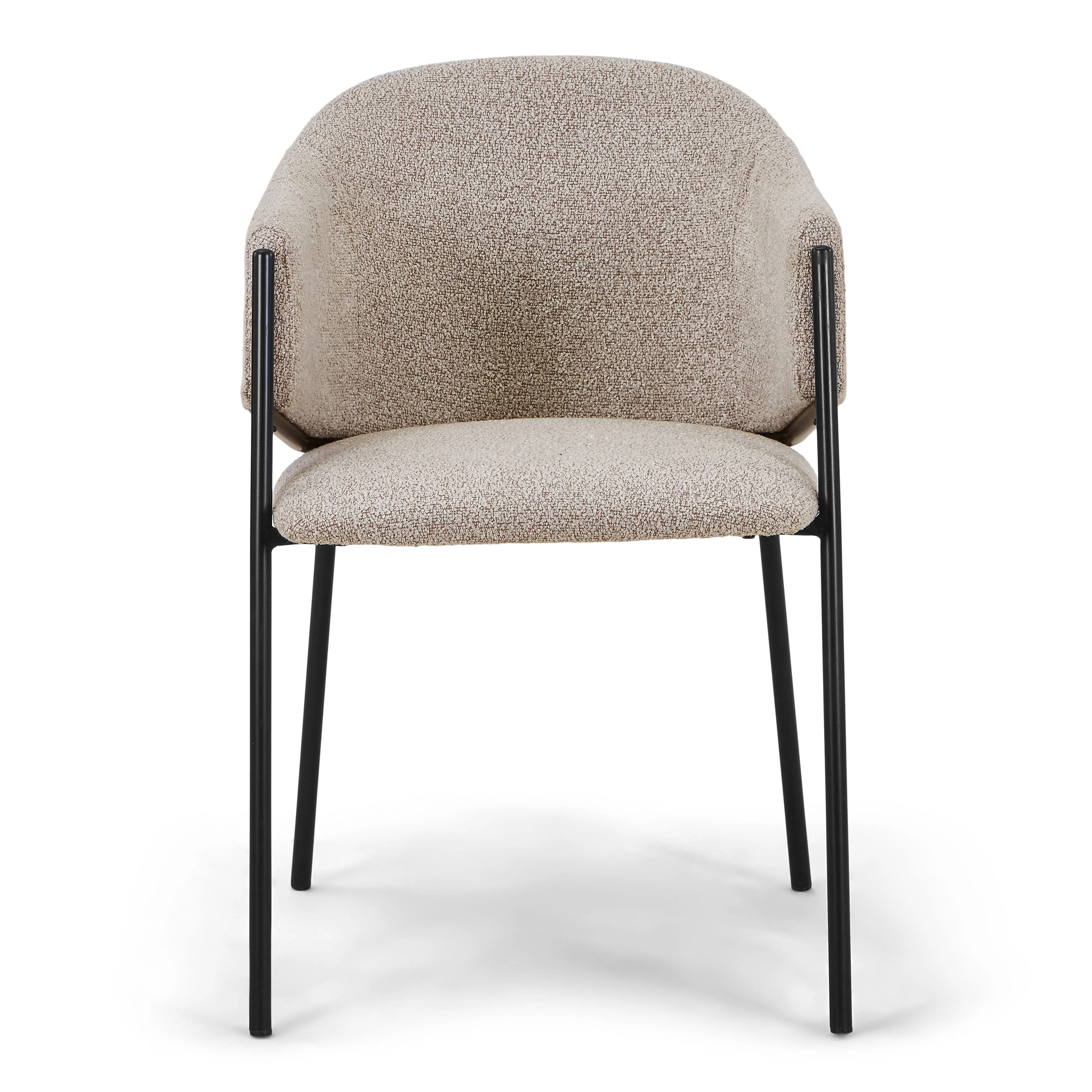 Carolina - Chaise de salle à manger en bouclé beige - Image 5