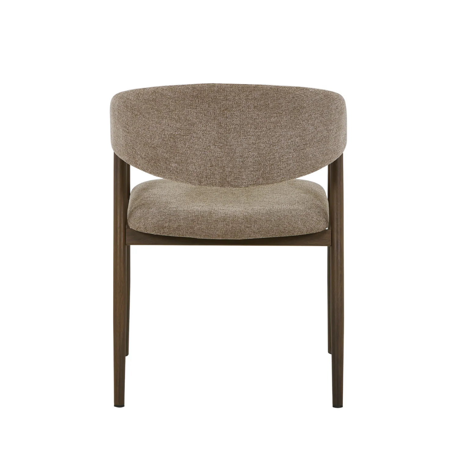 Chaise de salle à manger Ebba - Textile sable avec pieds en chêne fumé - Image 4