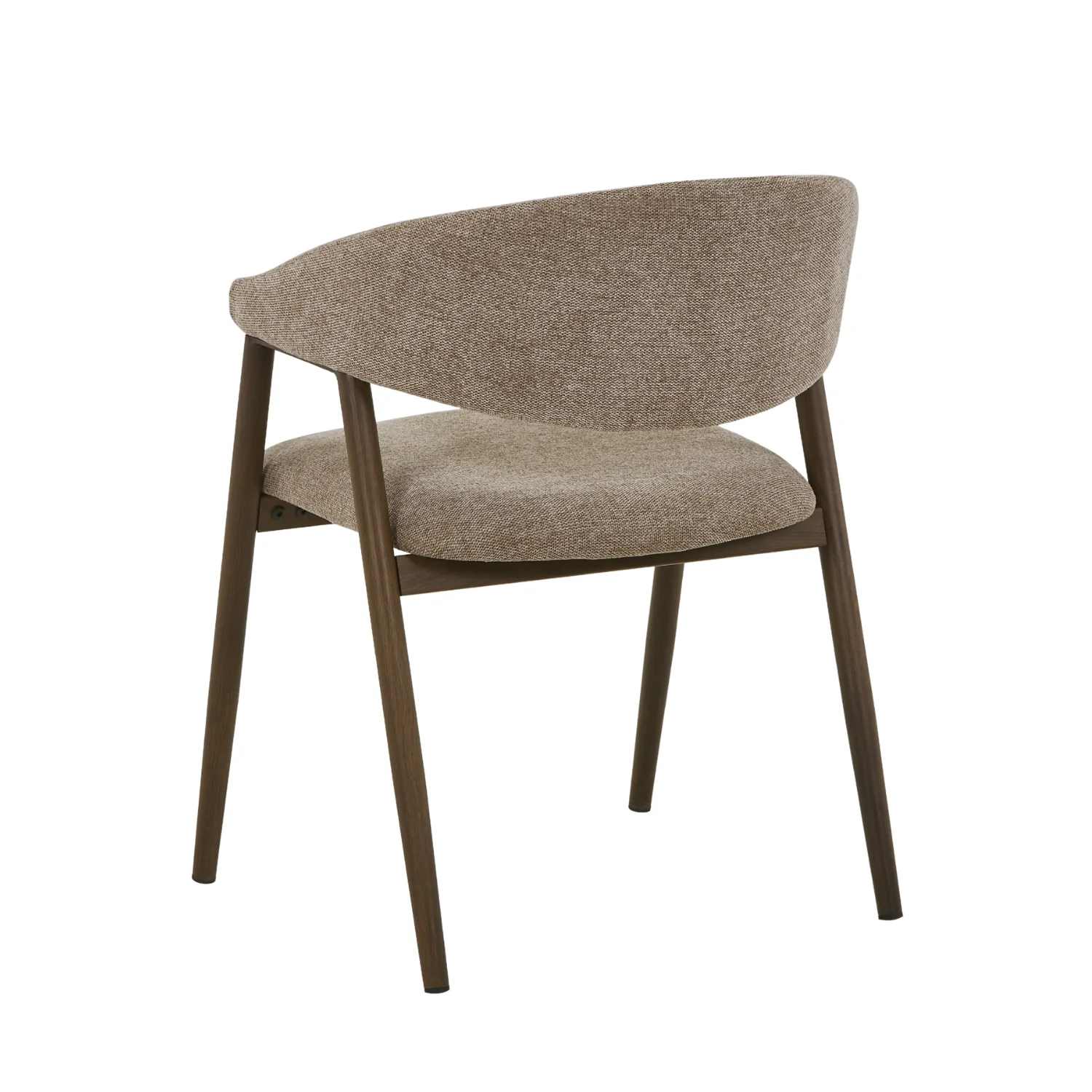 Chaise de salle à manger Ebba - Textile sable avec pieds en chêne fumé - Image 5