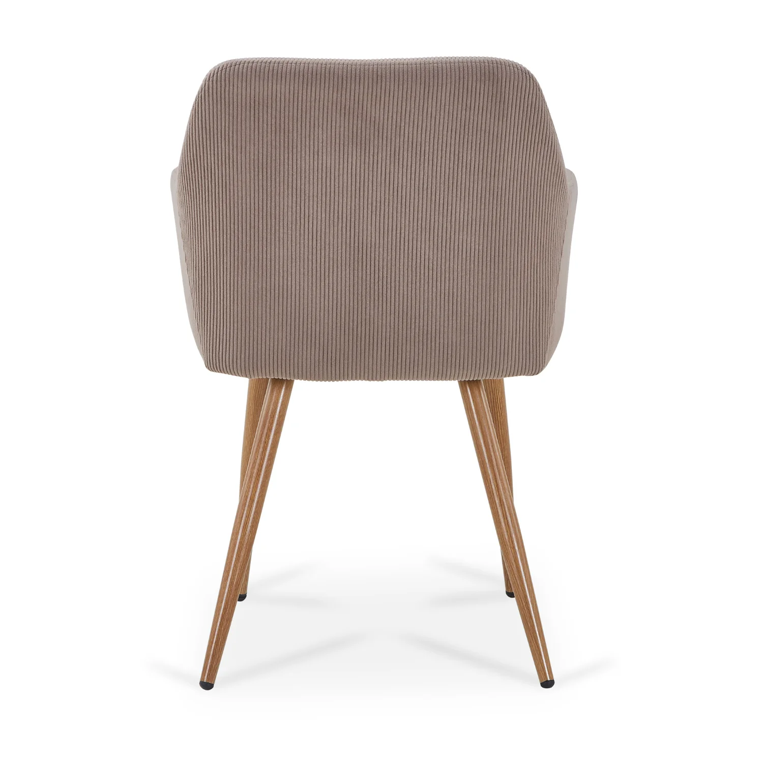 Jenna chaise de salle à manger - velours moka avec aspect chêne - Image 4