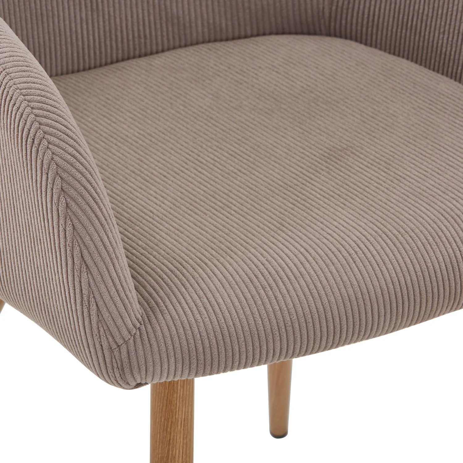 Jenna chaise de salle à manger - velours moka avec aspect chêne - Image 6