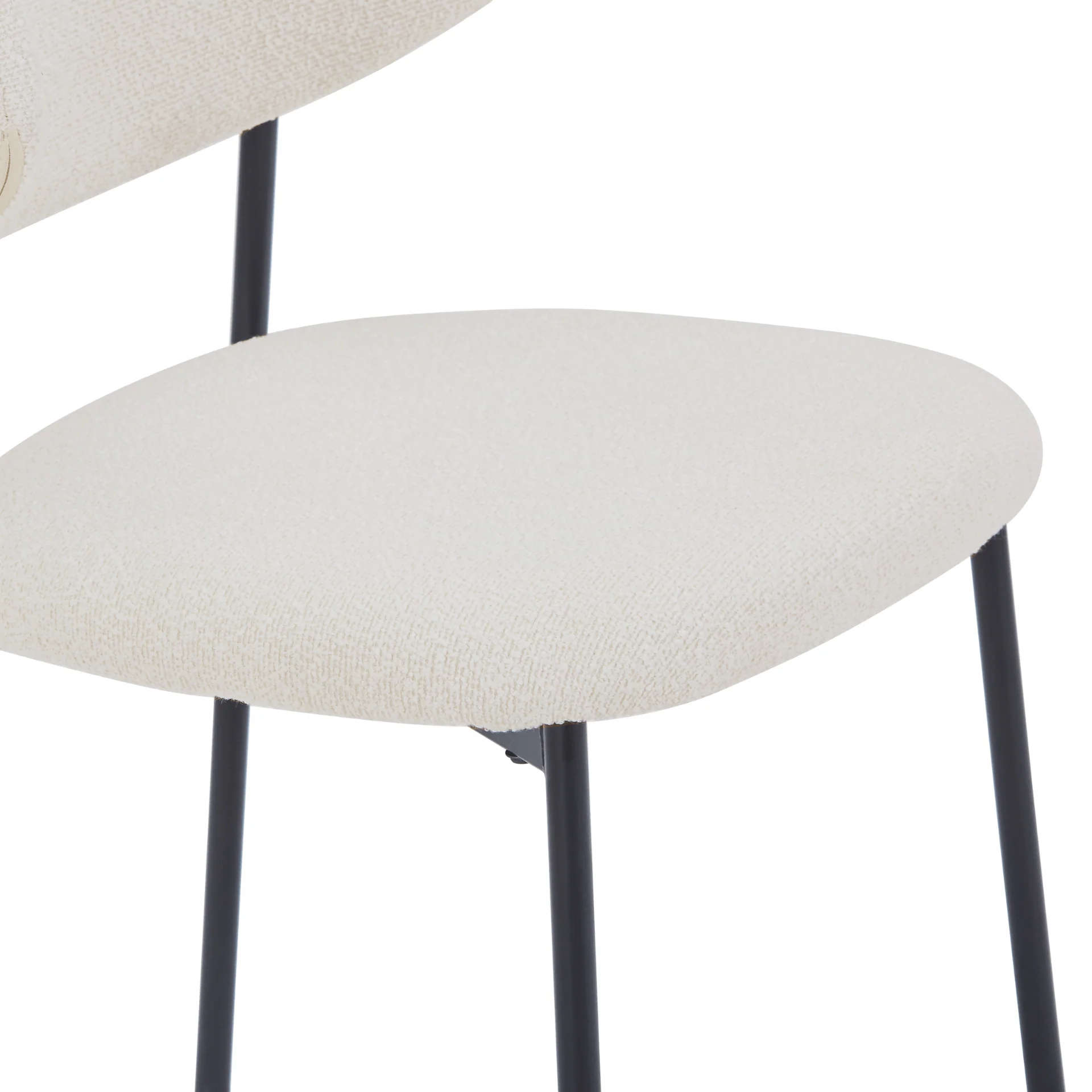 Chaise de salle à manger Lucinda - Bouclé blanc - Image 7